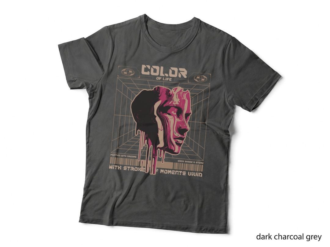 Color of Life T-Shirt, Retro Urban Fashion, Artistic Graffiti Print T-Shirt