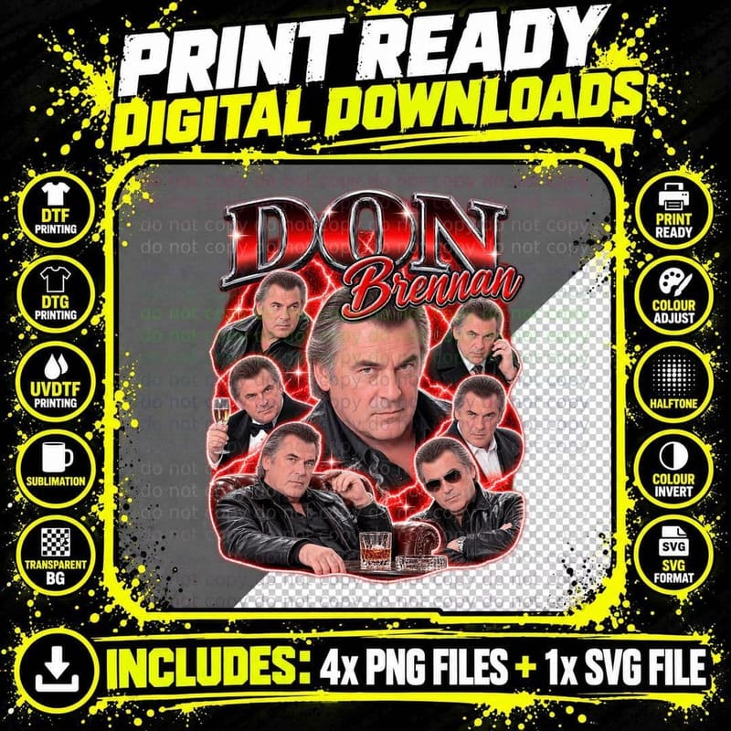 Don Brennan Coronation Street Corrie British Soap Retro Png SVG Digital Bundle