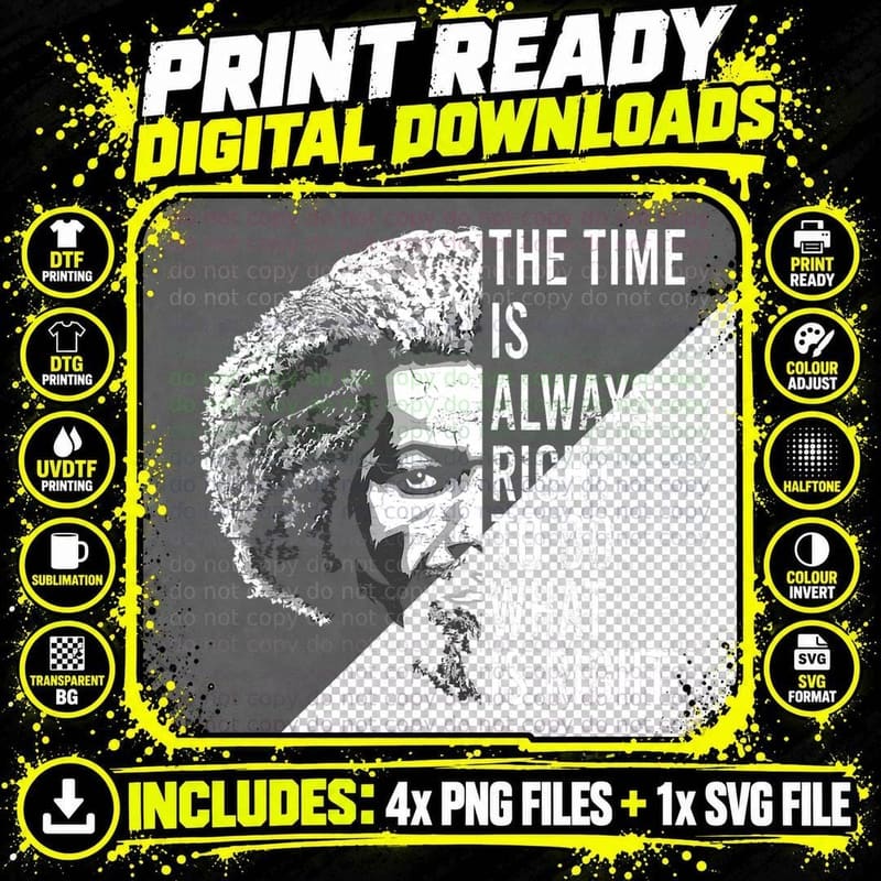 Frederick Douglass Quote Apparel Black History Month Png SVG Digital Bundle