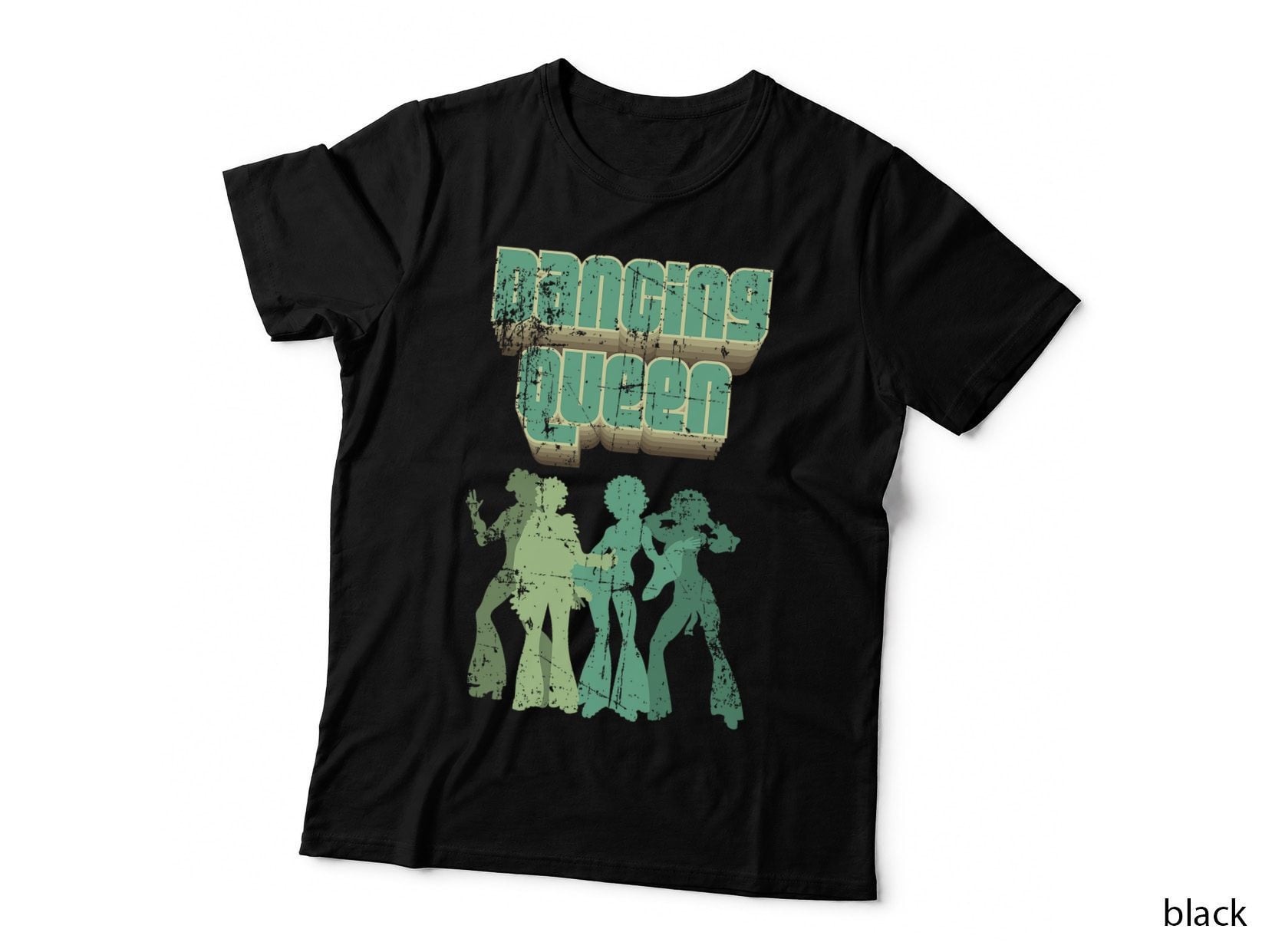 Fun Dancing Queen Disco Party Retro Distressed Design Gift T-Shirt