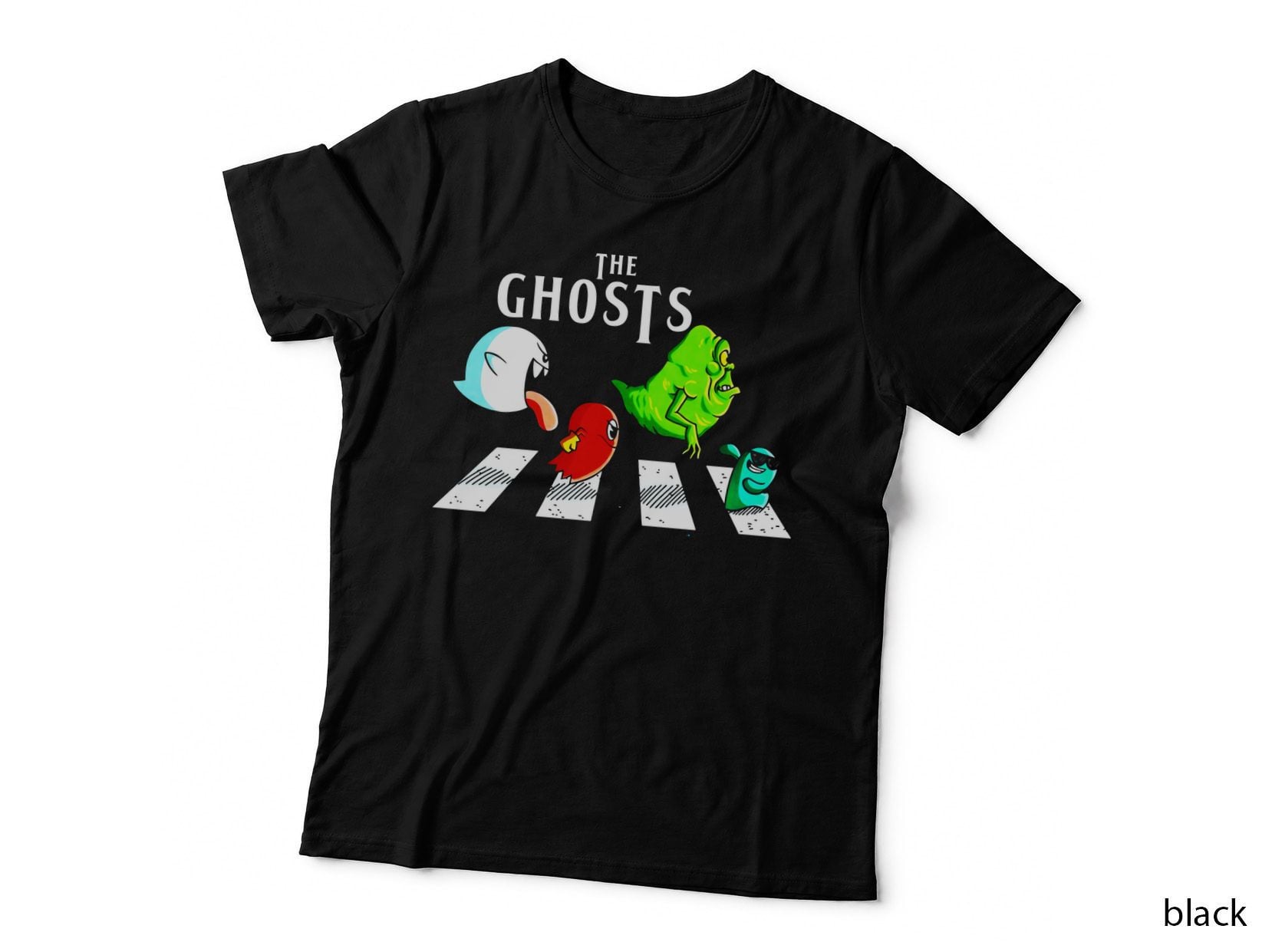 Ghosts Abbey Road T-Shirt, Music Lover Style, Retro Art Print T-Shirt