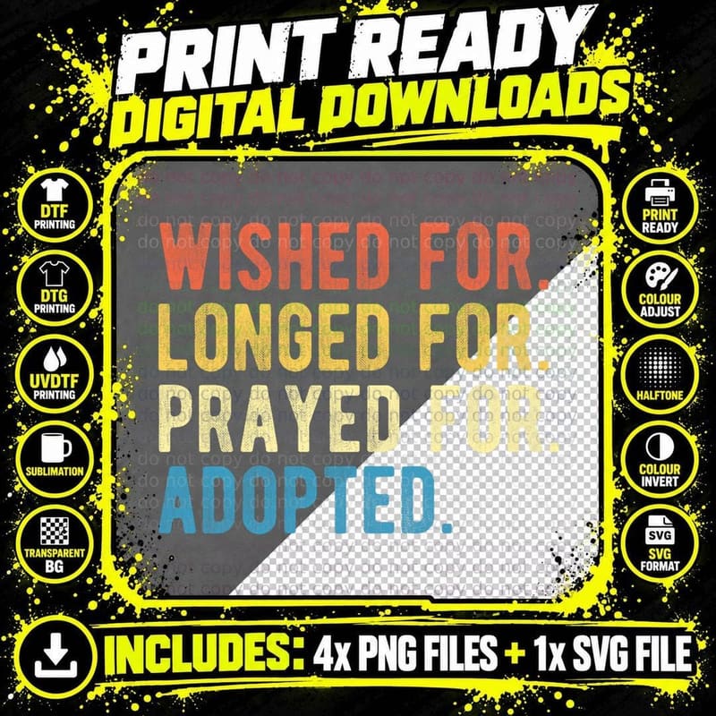 Gotcha Day Child Adoption Children Parents Family Png SVG Digital Bundle