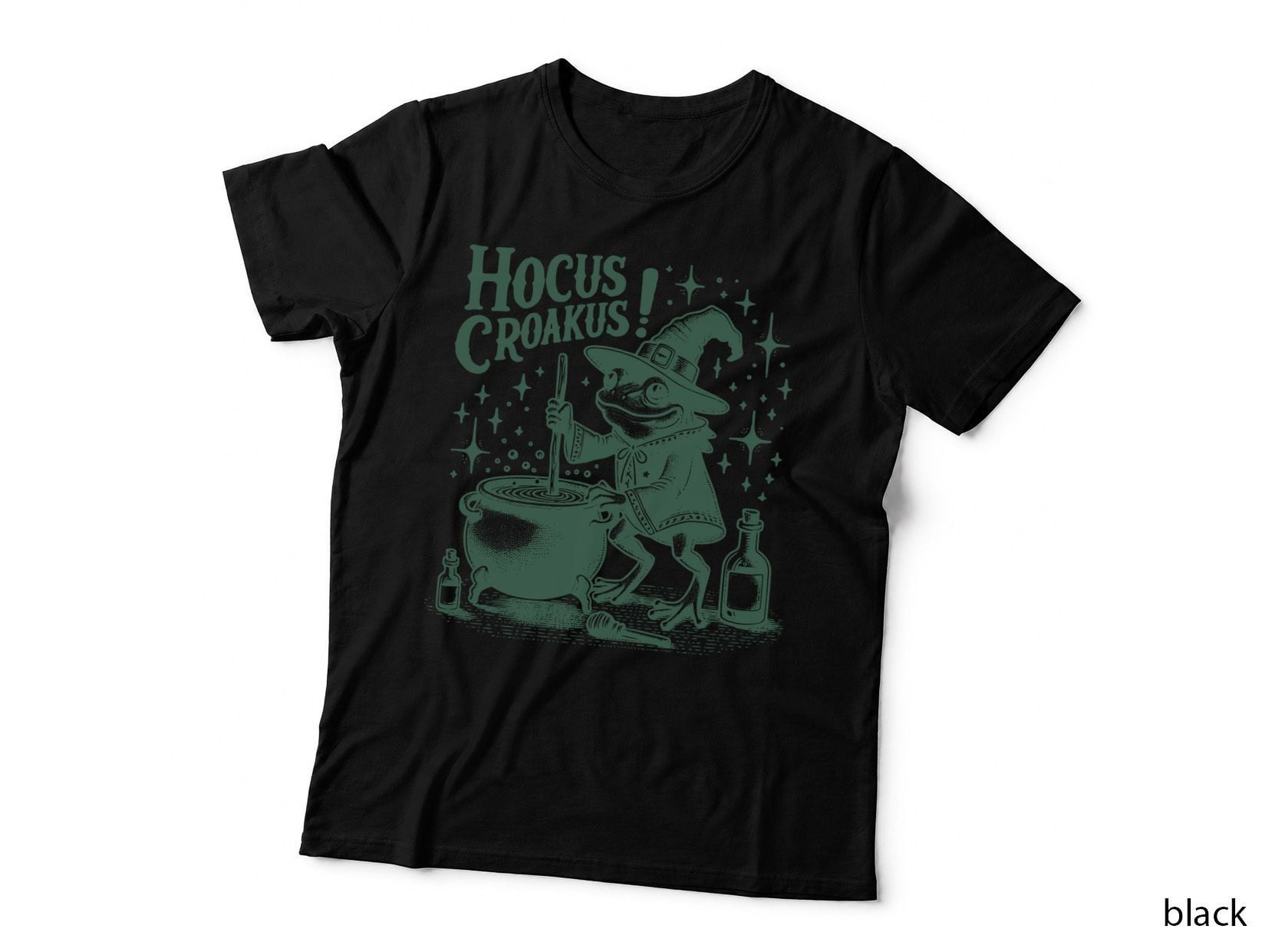 Hocus Croakus Green, Retro Vintage, Trendy Outfit, Gift Idea, Gift T-Shirt