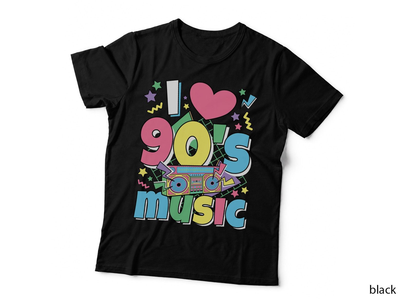 I Love 90s Music 1990s Theme Outfit Nineties 90's Costume 1 T-Shirt