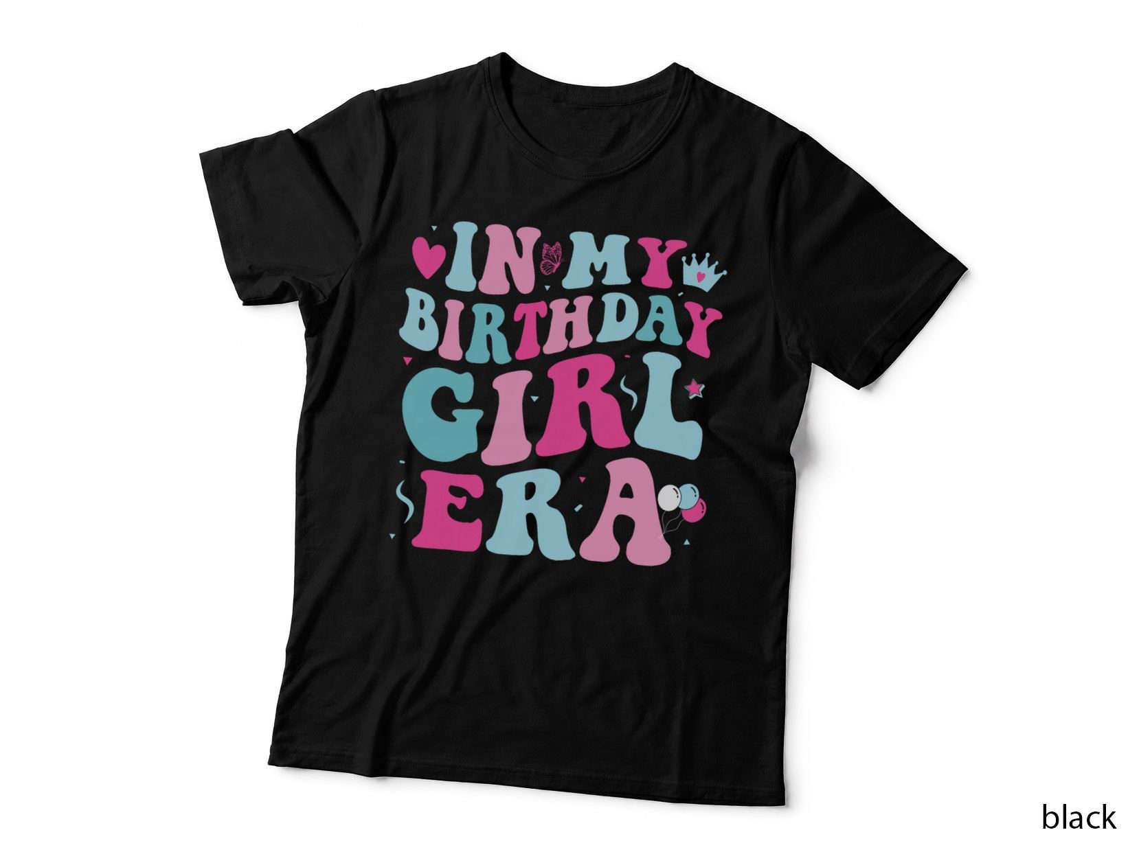 In My Birthday Girl Era Retro Kids Birthday Toddler Girls T-Shirt