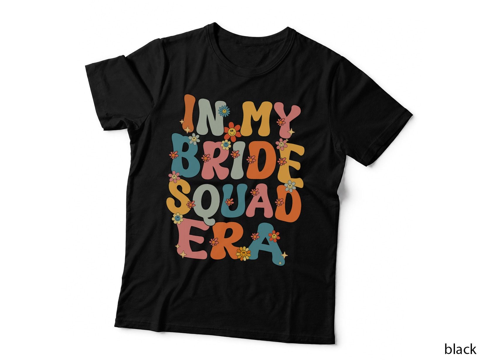 In My Bride Squad Era Groovy Bride Squad Bachelorette Party T-Shirt