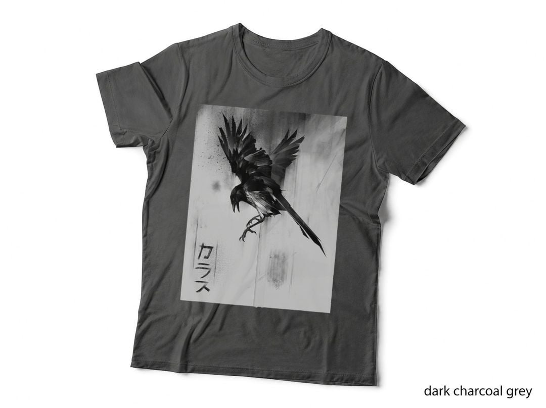 Japanese Art, Crow Kyosai Japanese Woodblock Art Print Retro T-Shirt