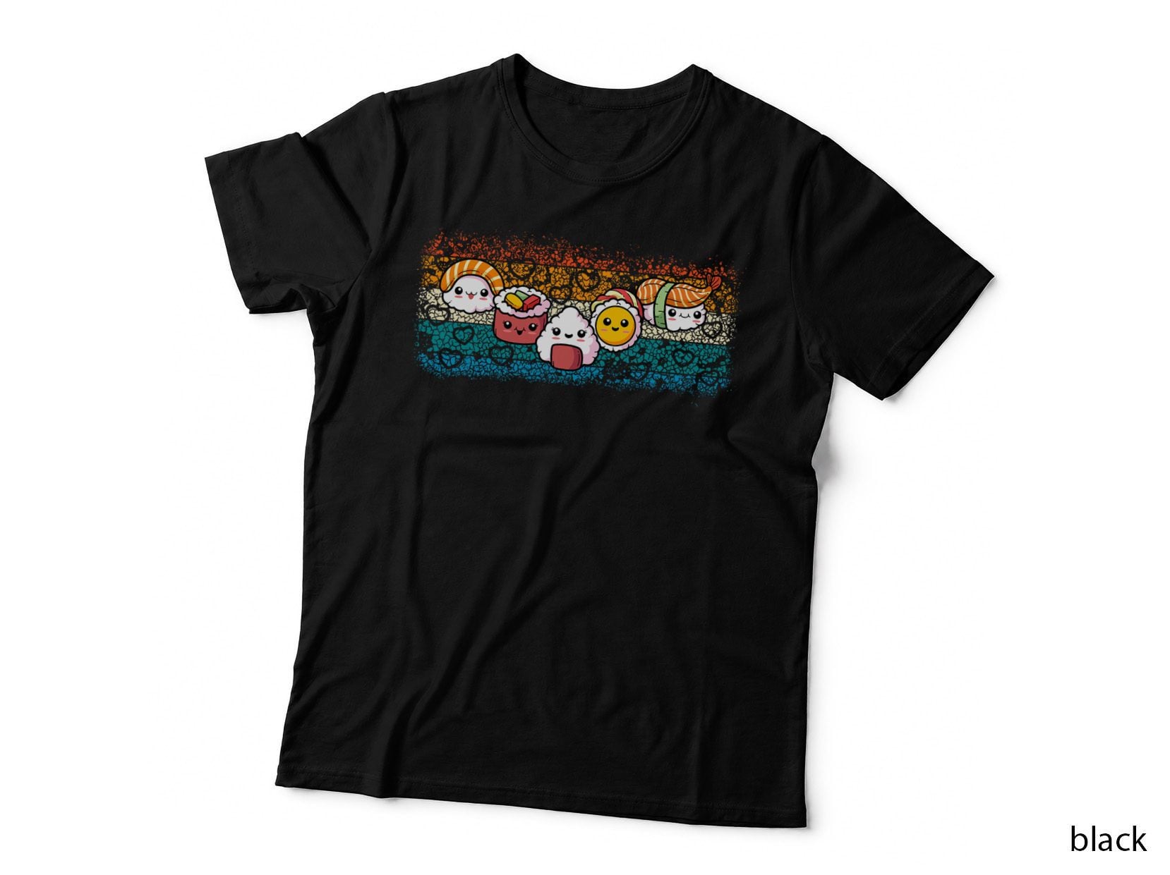 Japanese Food Lover, Sushi Couple for Men Women, Retro T-Shirt