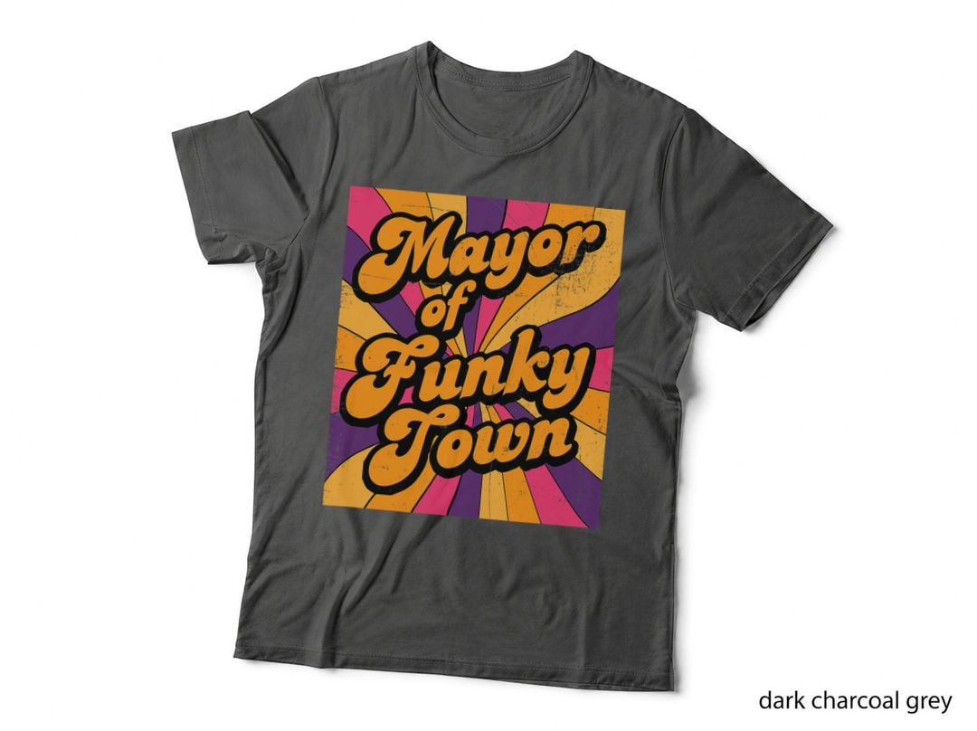 Mayor of Funky Town 70s Disco 1970s Funk Retro Vintage T-Shirt