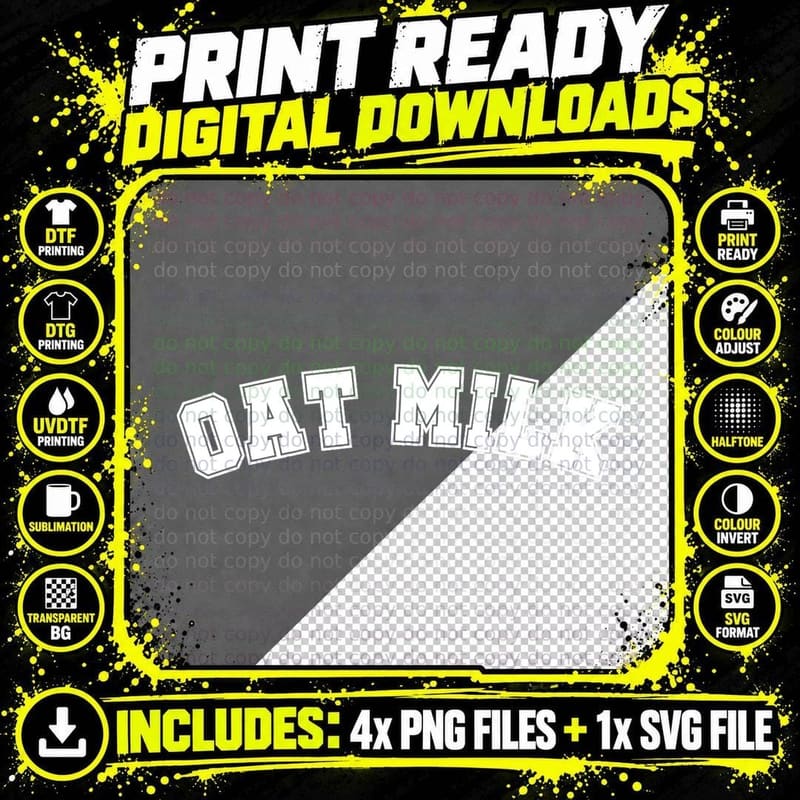 Oat Milk Retro Sports Arch T-Shirt Png SVG Digital Bundle