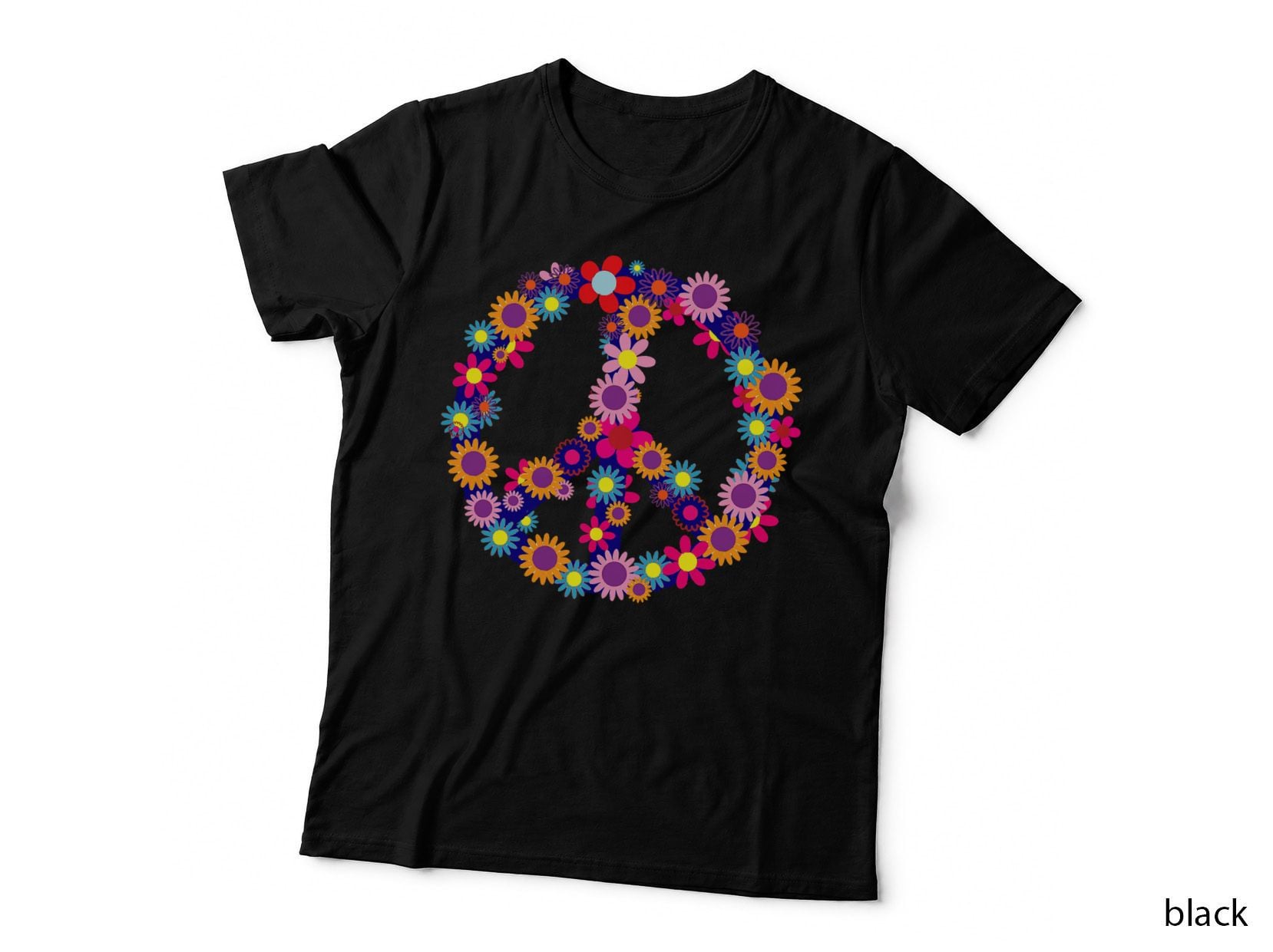 Peace Love Hippie Costume Tie Die 60s 70s Yoga Outfit Gift T-Shirt