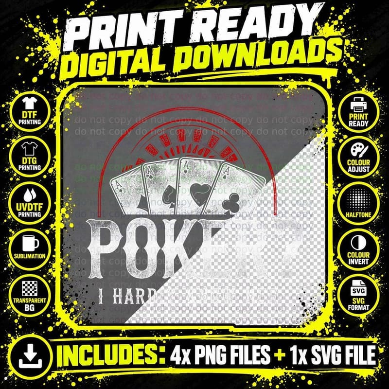Poker Vintage Poker I Hardly Know Her T-Shirt Png SVG Digital Bundle