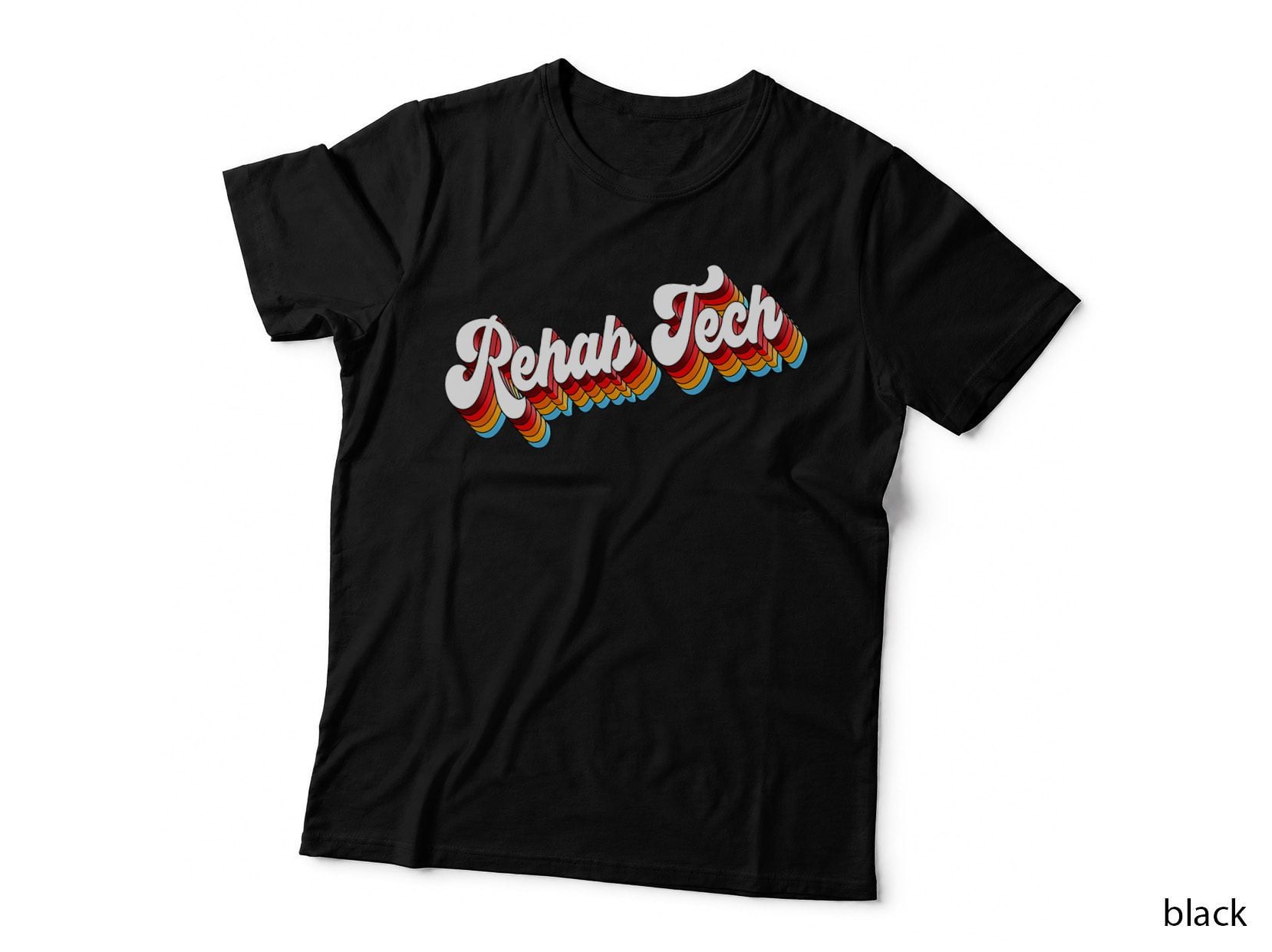 Rehab Tech Job Appreciation Retro T-Shirt
