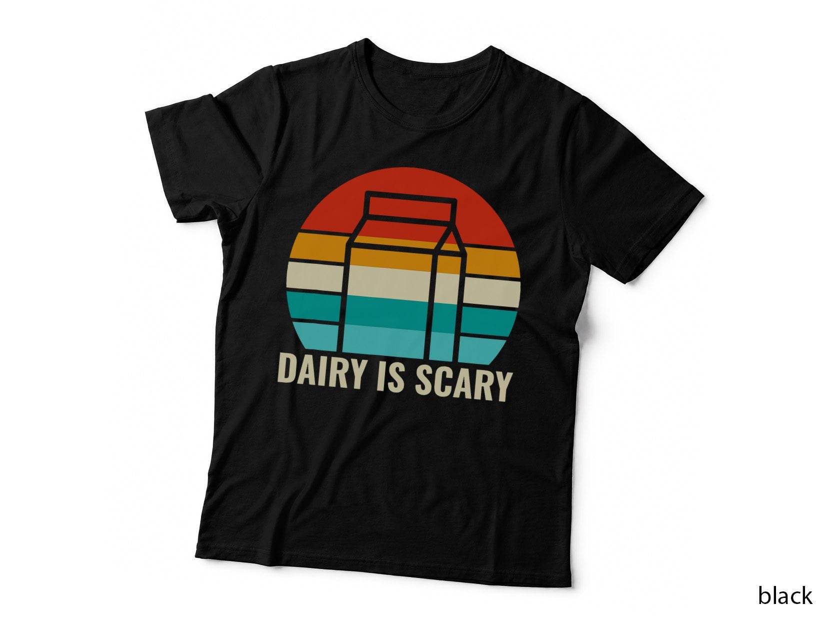Retro Dairy Is Scary - Lactose Intolerant Milk Dairy Free T-Shirt
