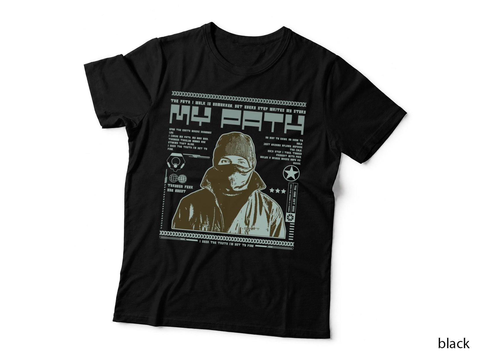 Retro Urban Fashion T-Shirt, My Path Print, Vintage Street Style T-Shirt