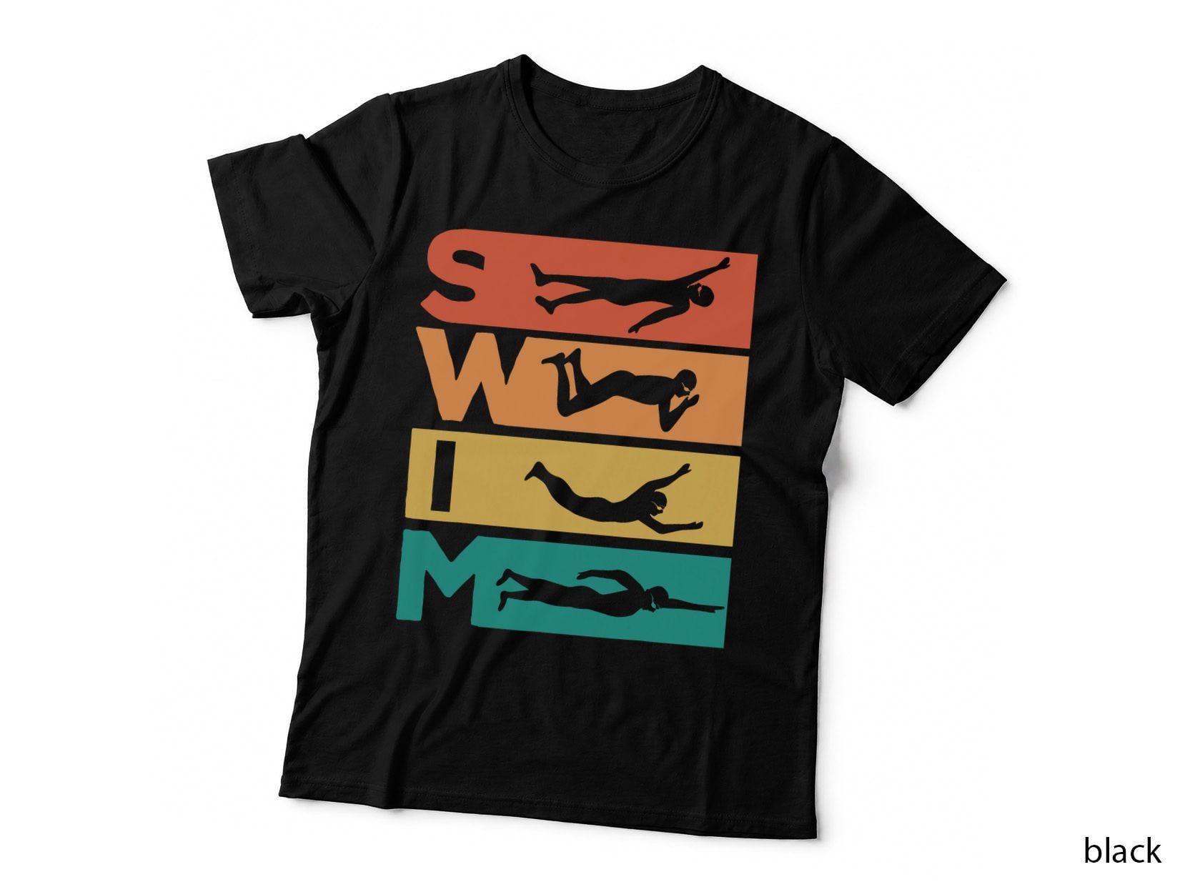 Retro Vintage Swimming Gift for Swimmers T-Shirt