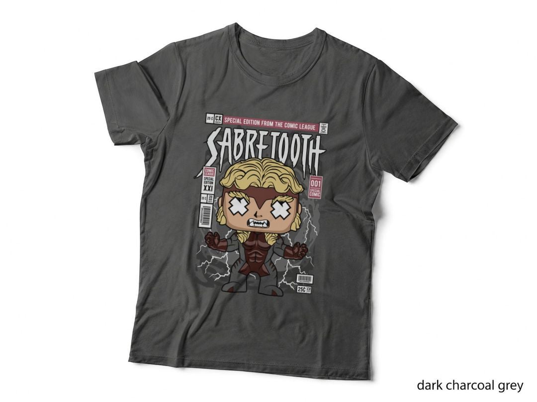 Sabretooth Comic Book T-Shirt, Retro Comic Style, Comic Book Fan Apparel T-Shirt