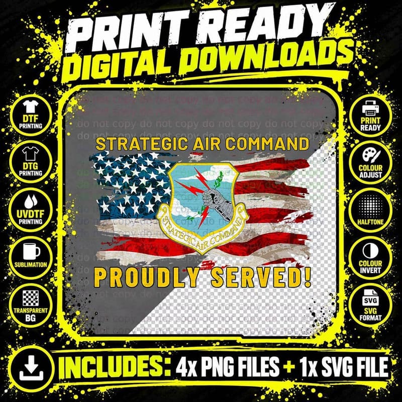 Strategic Air Command SAC US Air Force Vintage Gifts Png SVG Digital Bundle