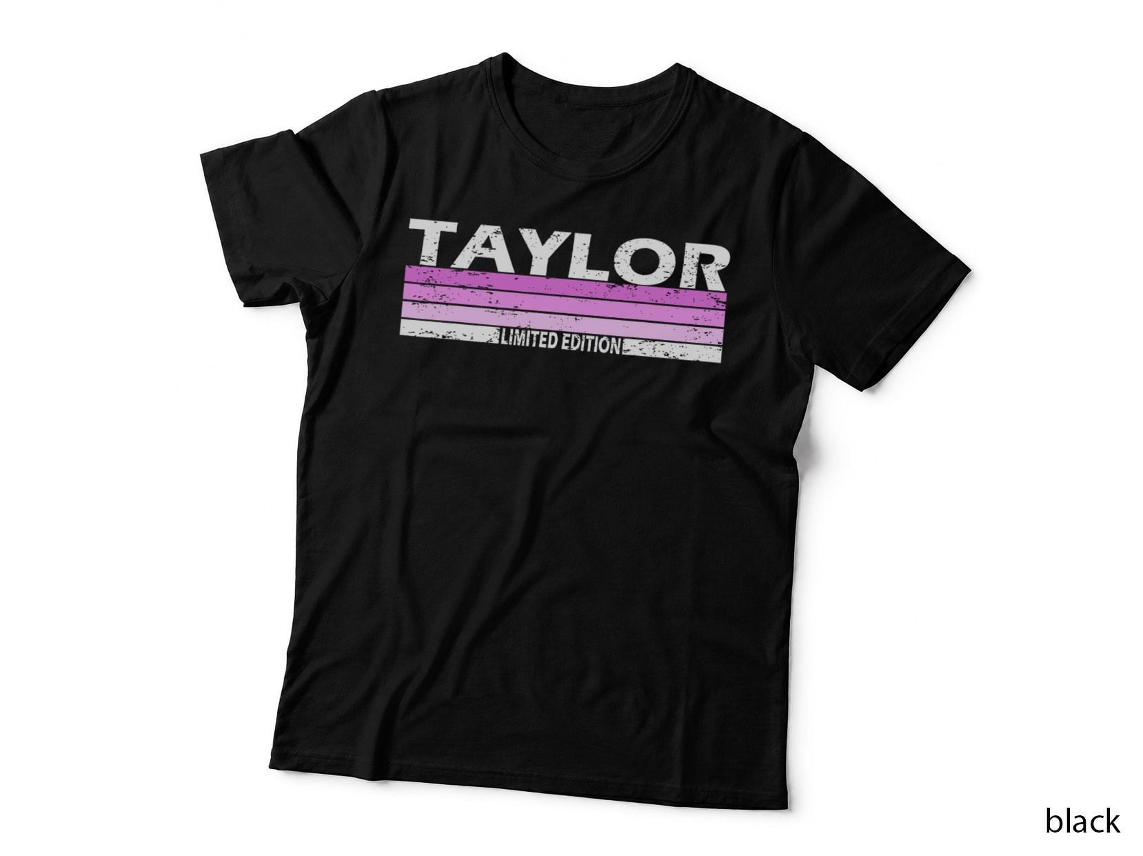 Taylor Surname Birthday Family Reunion 80s 90s Pink Sunset T-Shirt