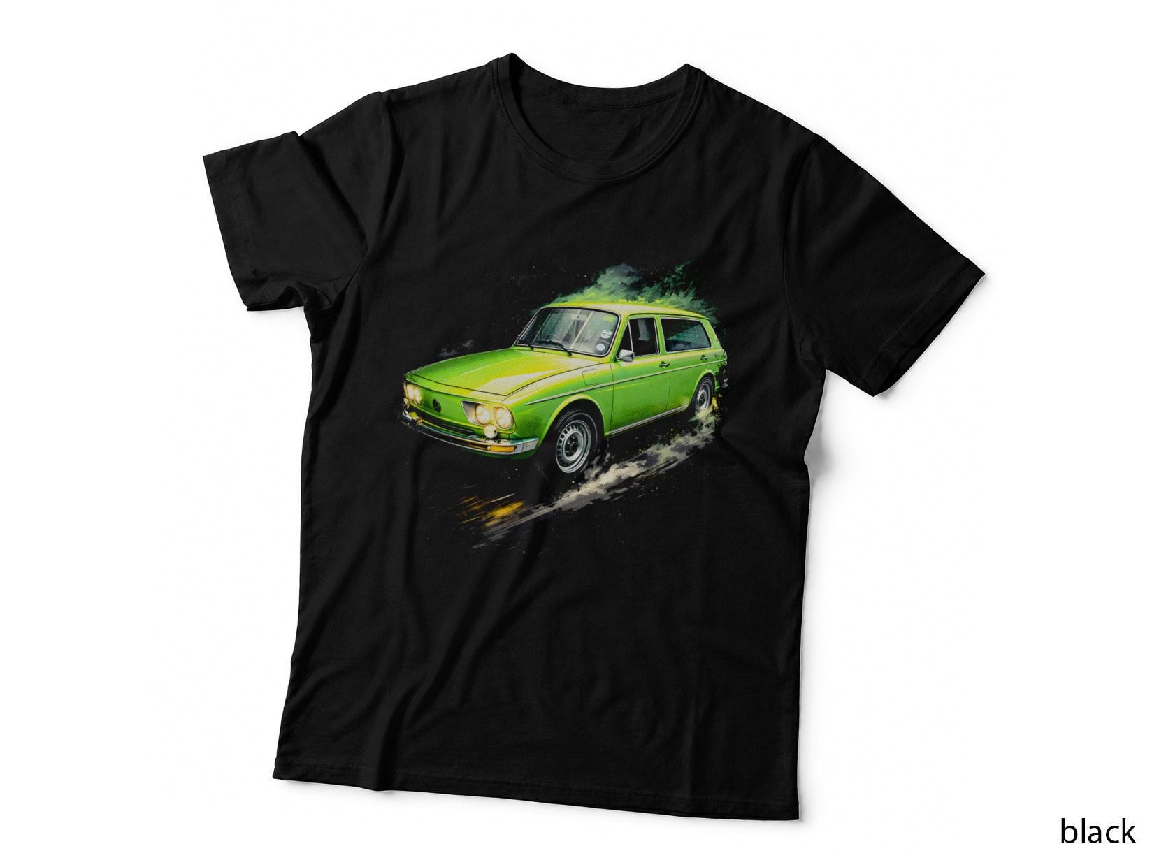 Type 4 Variant Wagon T-Shirt, Halftone Classic Car Graphic Tee