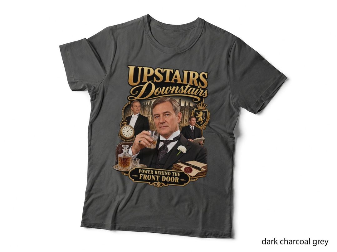Upstairs Downstairs Vintage Edwardian Gold Retro Badge Old Art T-Shirt