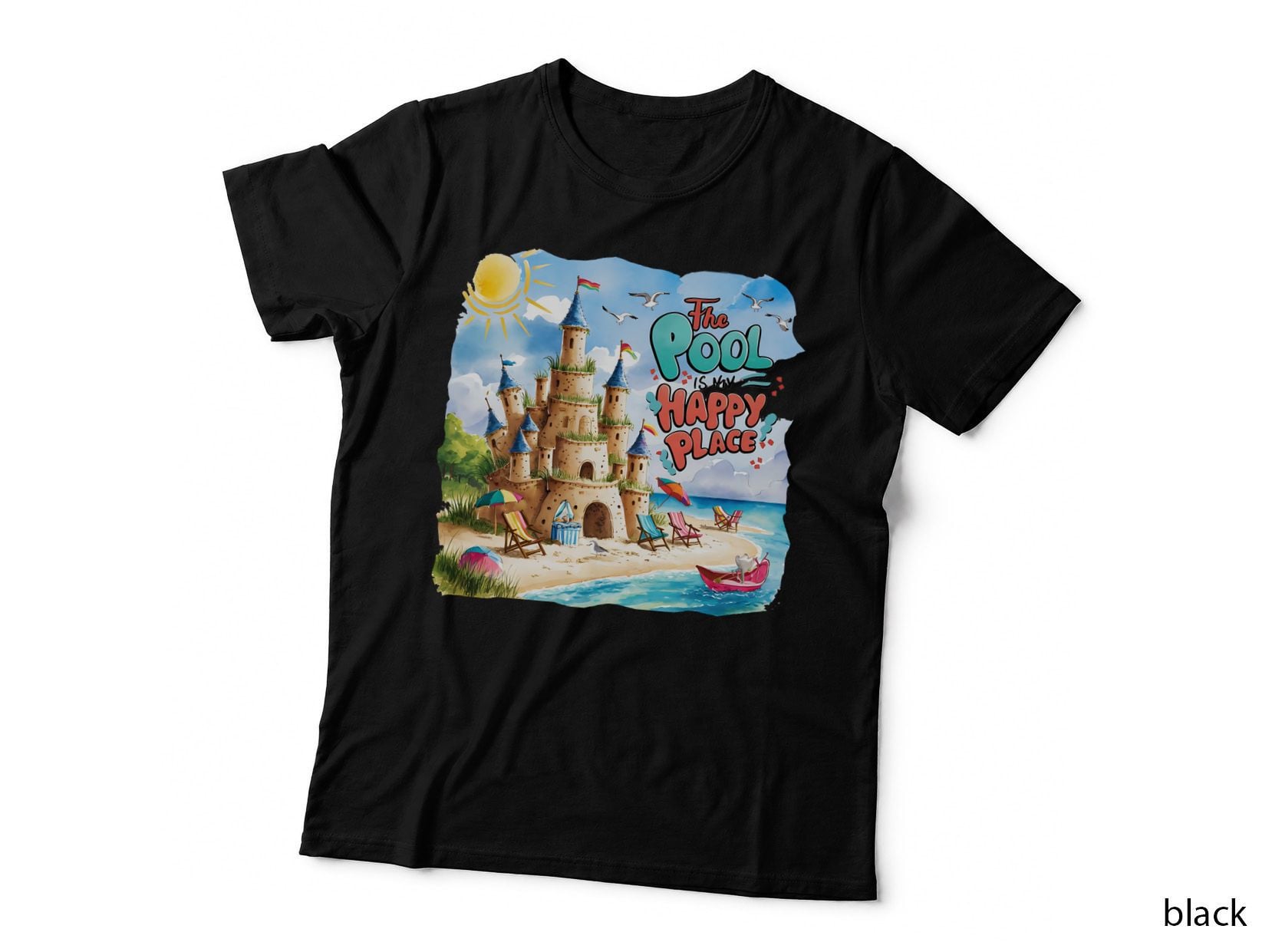 Vacation Mode Summer T-Shirt, Retro Text Star Ocean Sunny Tee