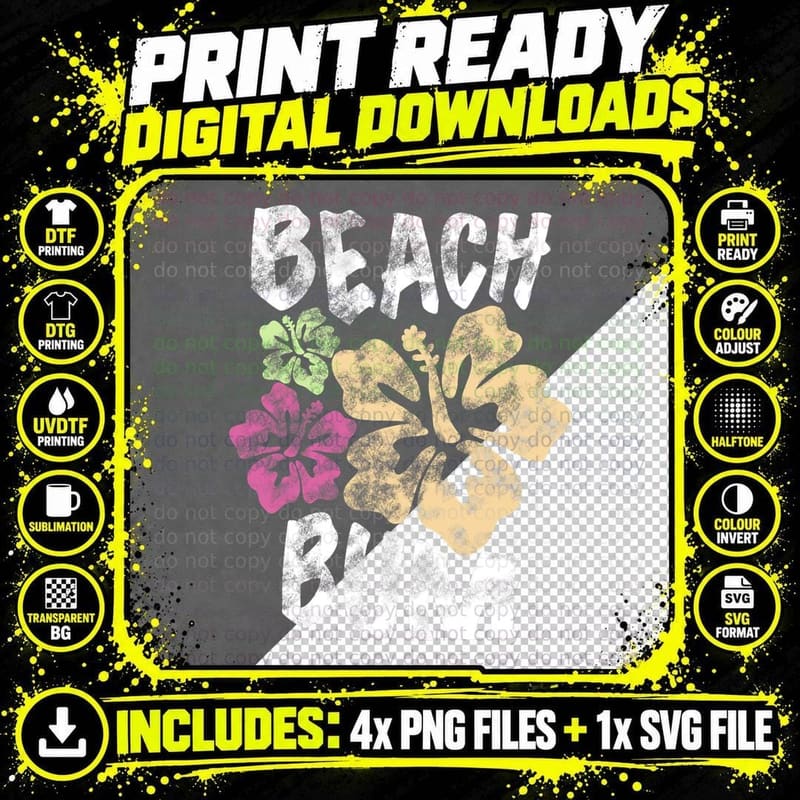 Vintage Coconut Girl Aesthetic Y2k Room Decor Beach Bum Png SVG Digital Bundle