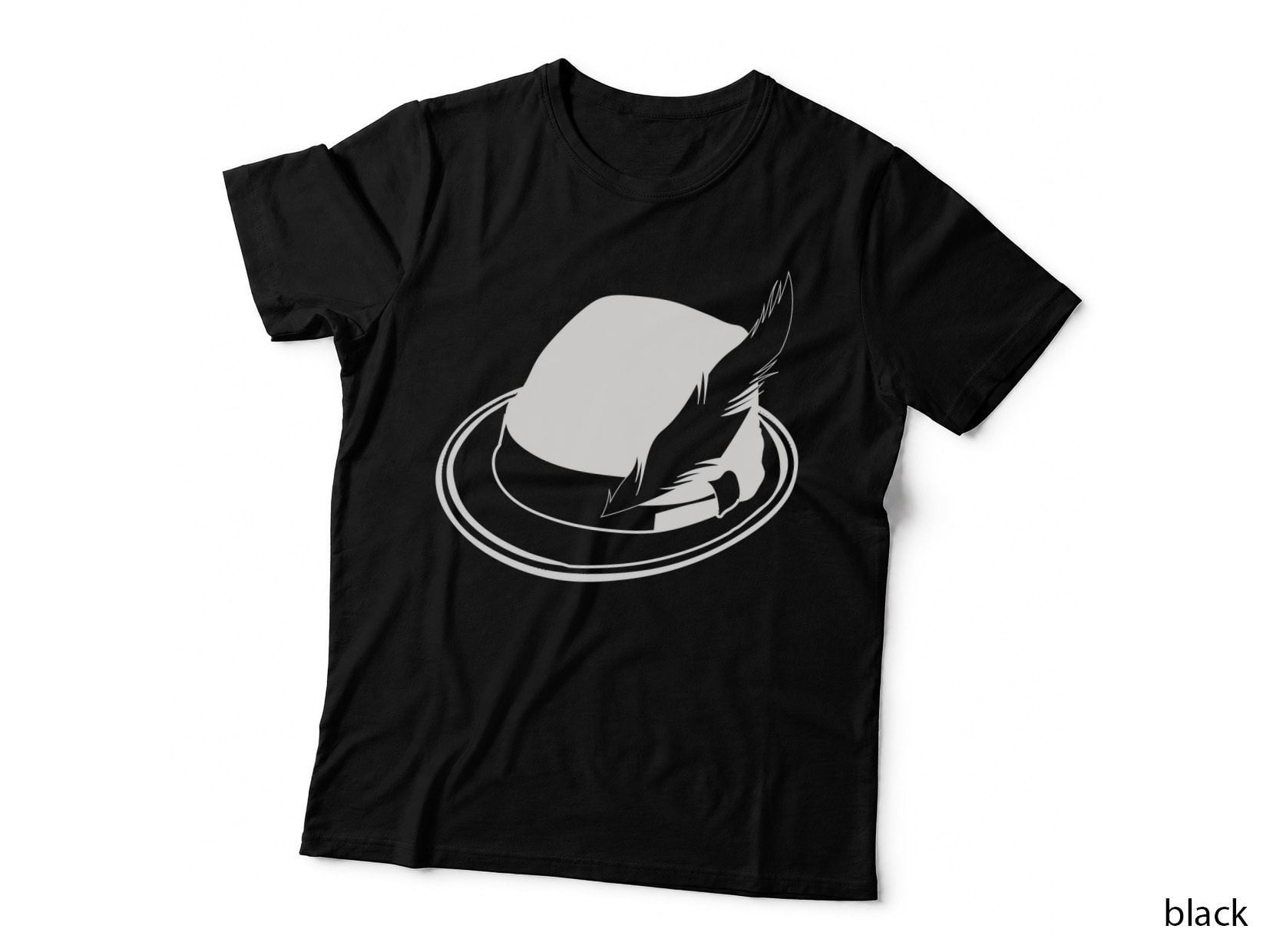 Vintage Hat with Feather T-Shirt, Trendy Graphic Tee, Trendy Graphic Shirt