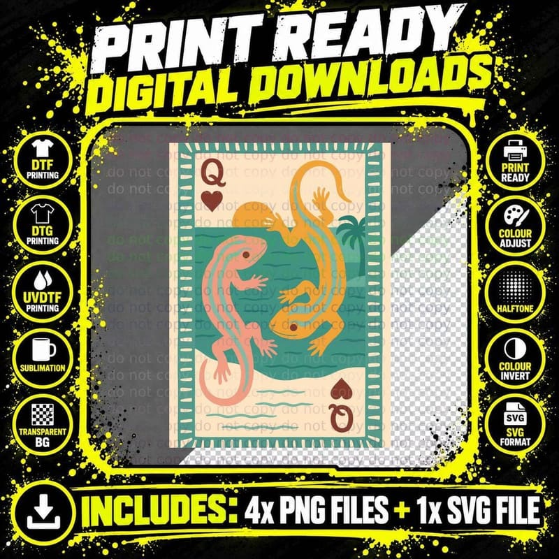 Vintage Mermaids Ocean Playing Card Summer T-Shirt Png SVG Digital Bundle