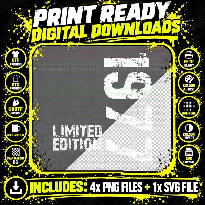 1977 Limited Edition Birthday Vintage Retro Pullover Png SVG Digital Bundle