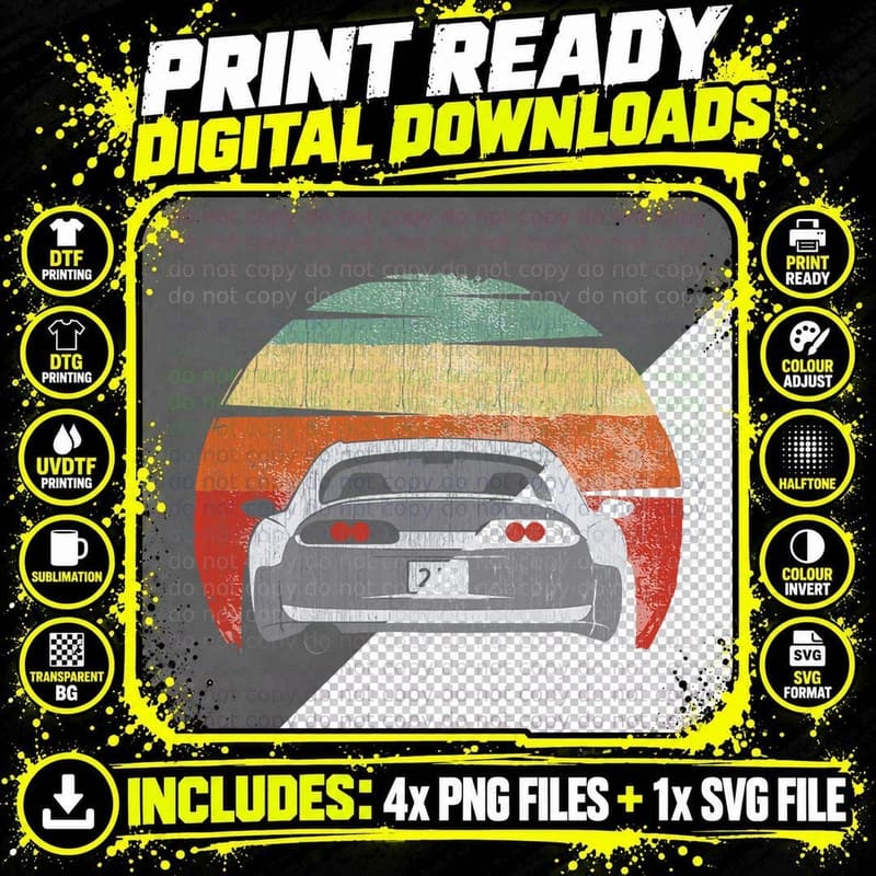2JZ Gift Tee Vintage Supra T-Shirt Png SVG Digital Bundle