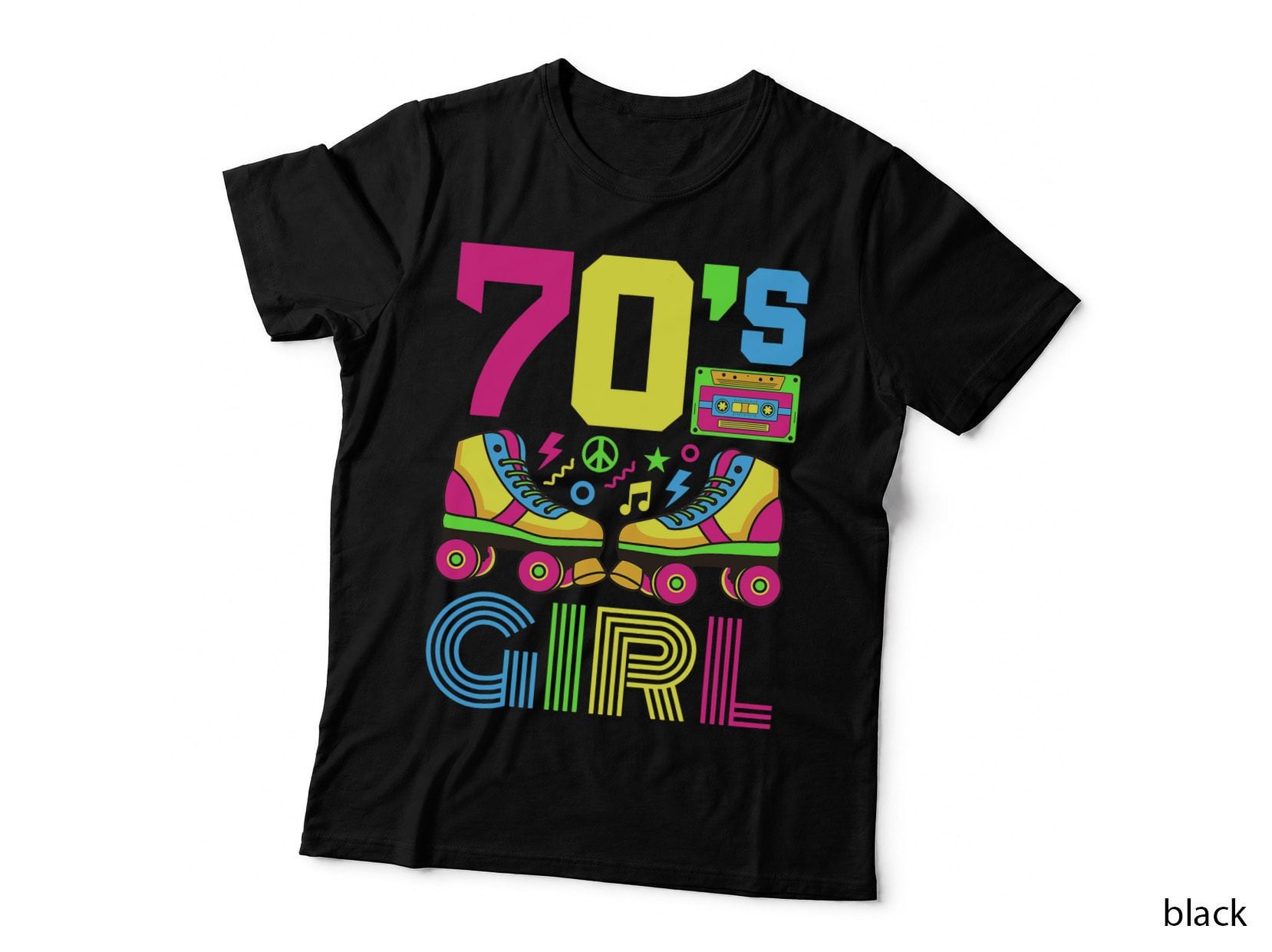 70s Girl 1970s Fashion Theme Party Outfit Seventies Costume T-Shirt