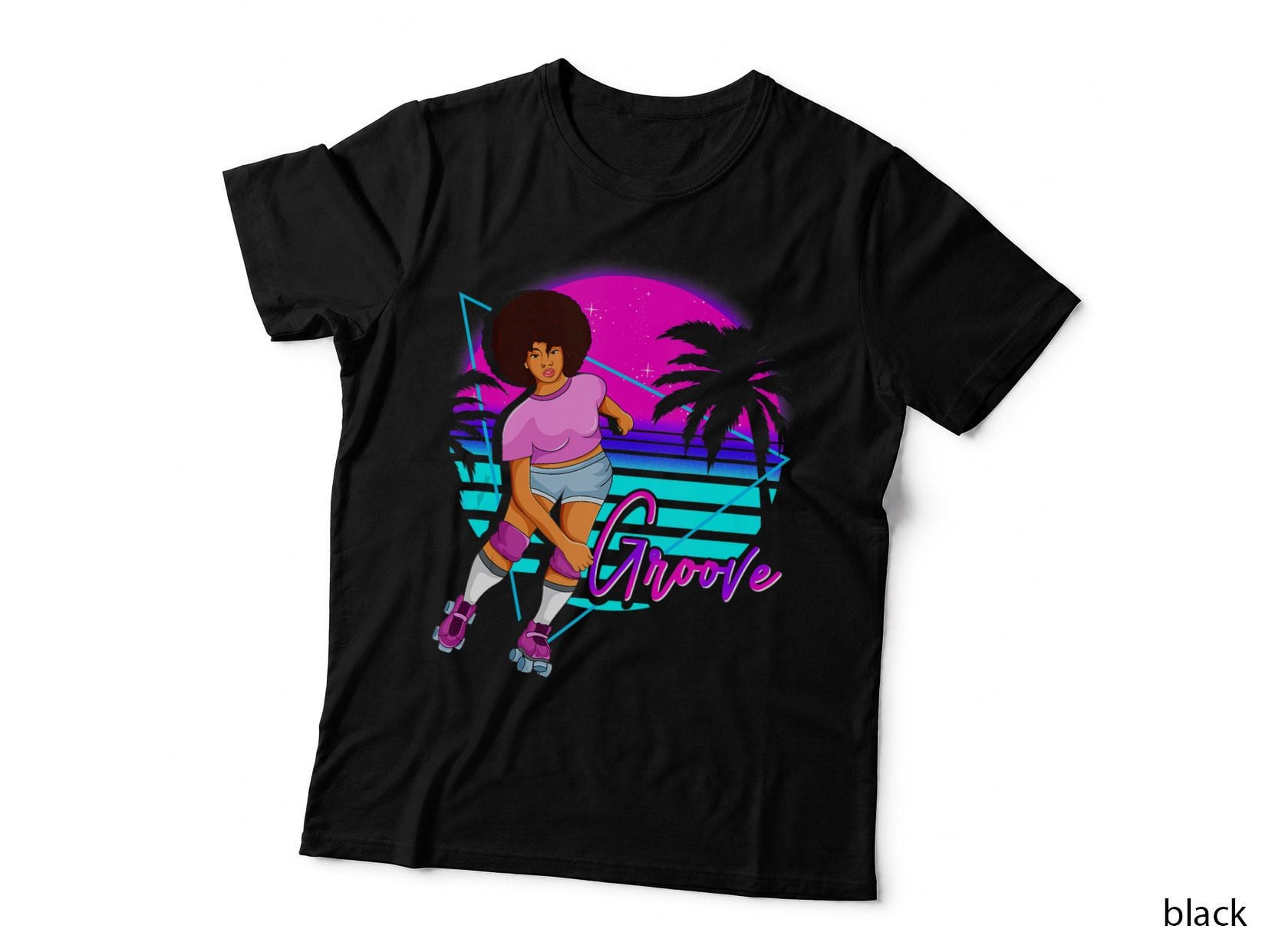 Afro 70s Soul Retro Disco Black Funk Music Groove, Disco Party T-Shirt