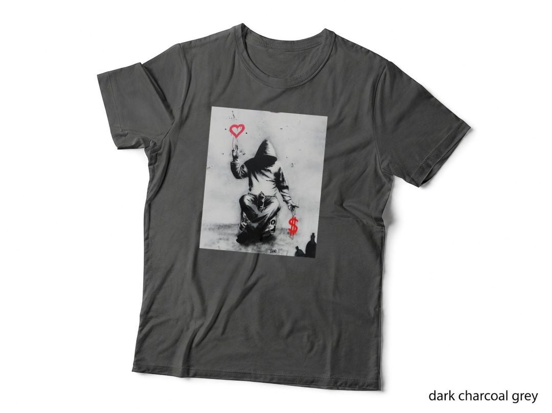 Banksy Love Over Money Iconic Street Art Classic T-Shirt