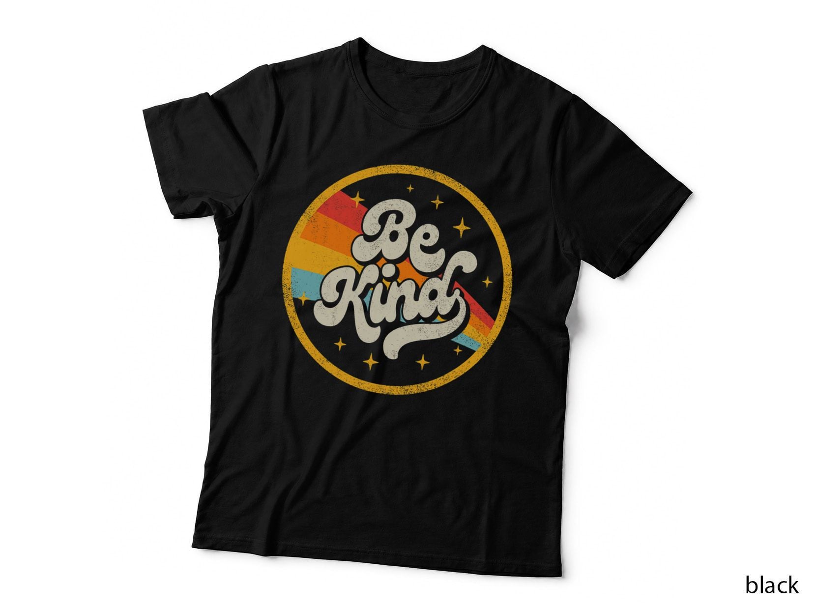 Be Kind Positive Inspirational Kindness Retro Galaxy Space T-Shirt