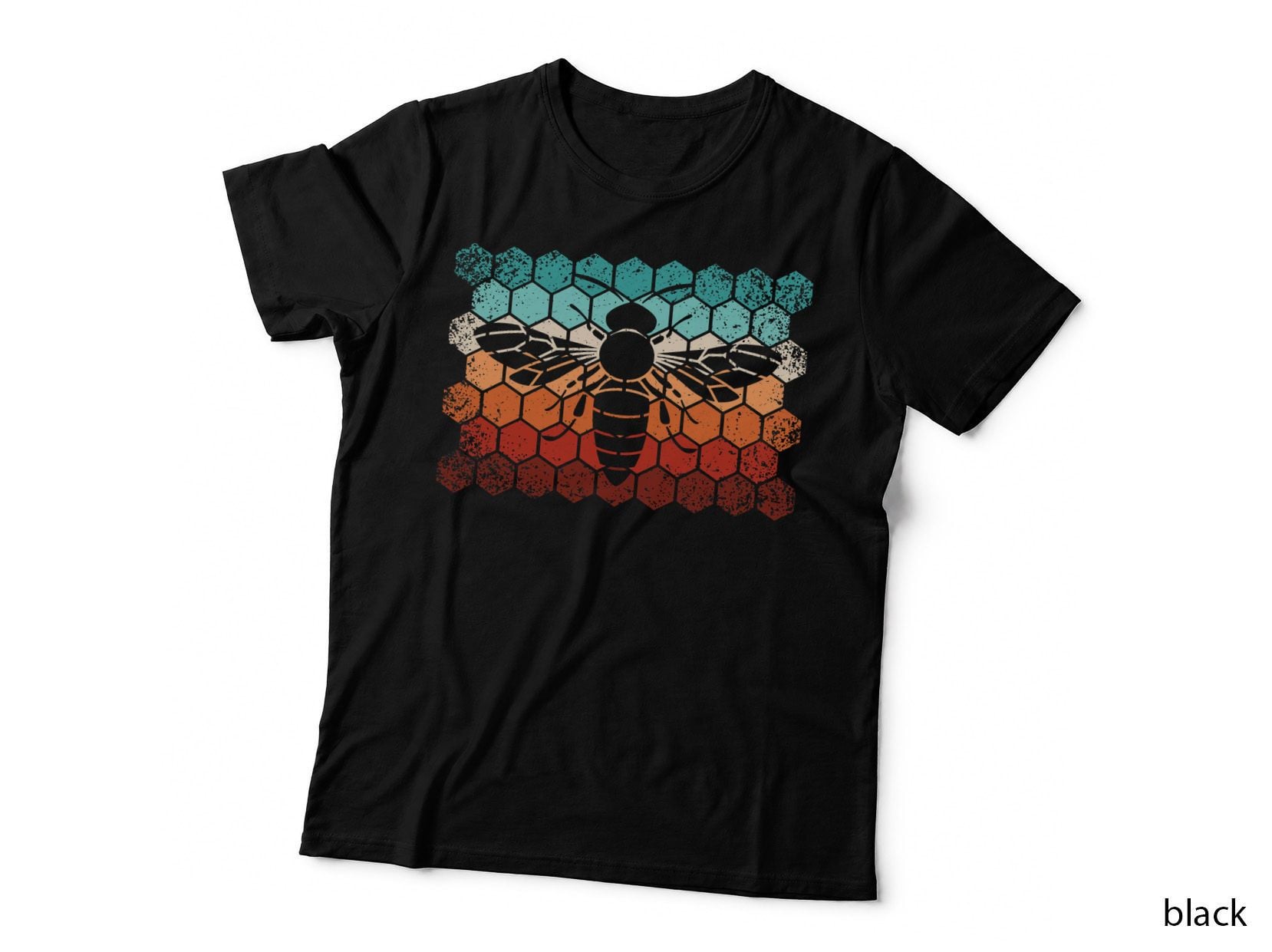 Beekeeping Honey Honeycomb Beekeeper Retro Bee T-Shirt