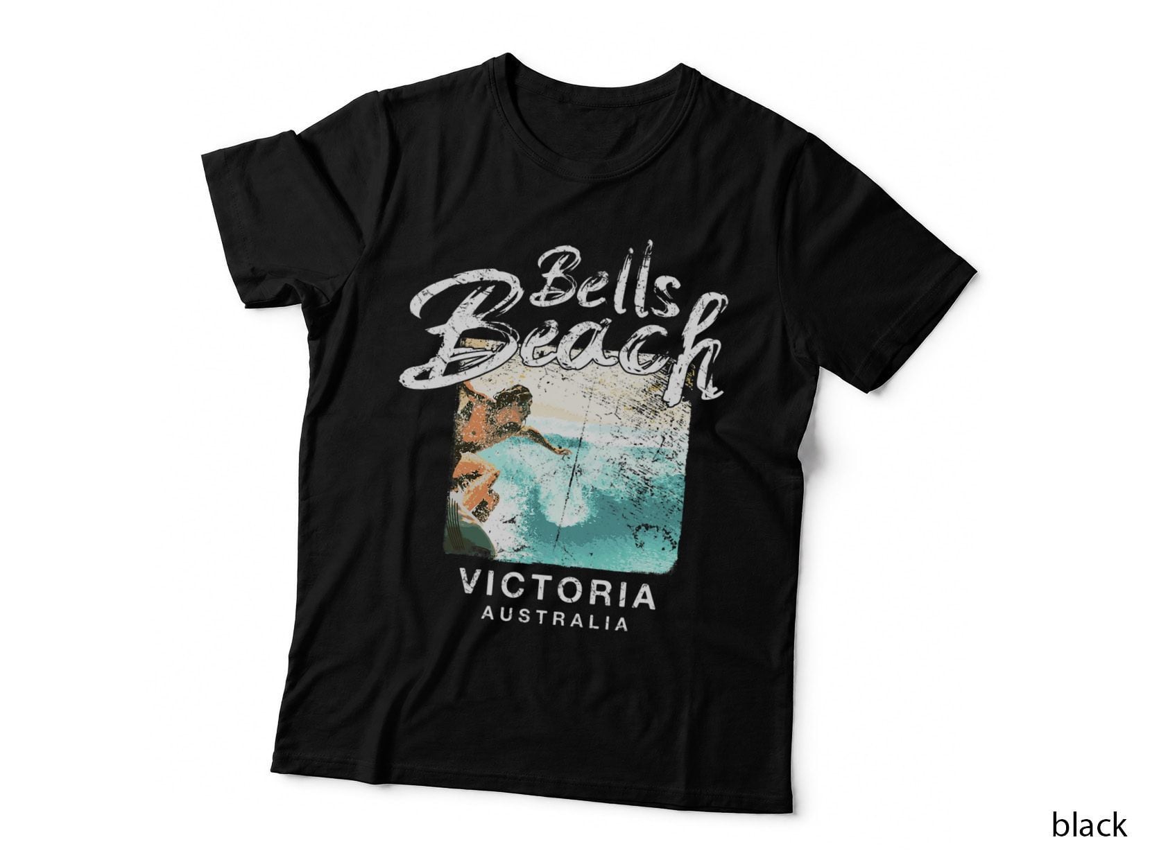 Bells Beach Australia Surfing Vintage Surfer T-Shirt