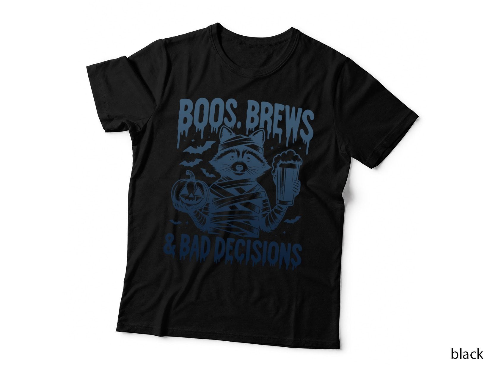 Boos Brews and Bad Decisions Blue, Retro Vintage, Gift Idea, Gift T-Shirt