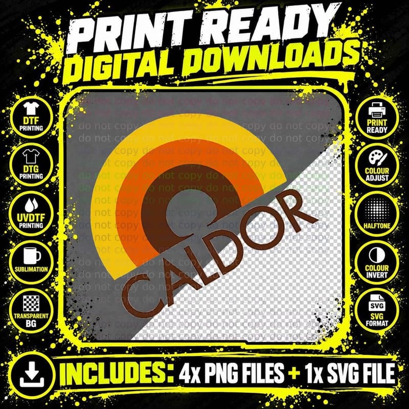 Caldor Retro Vintage Caldors Department T-Shirt Png SVG Digital Bundle