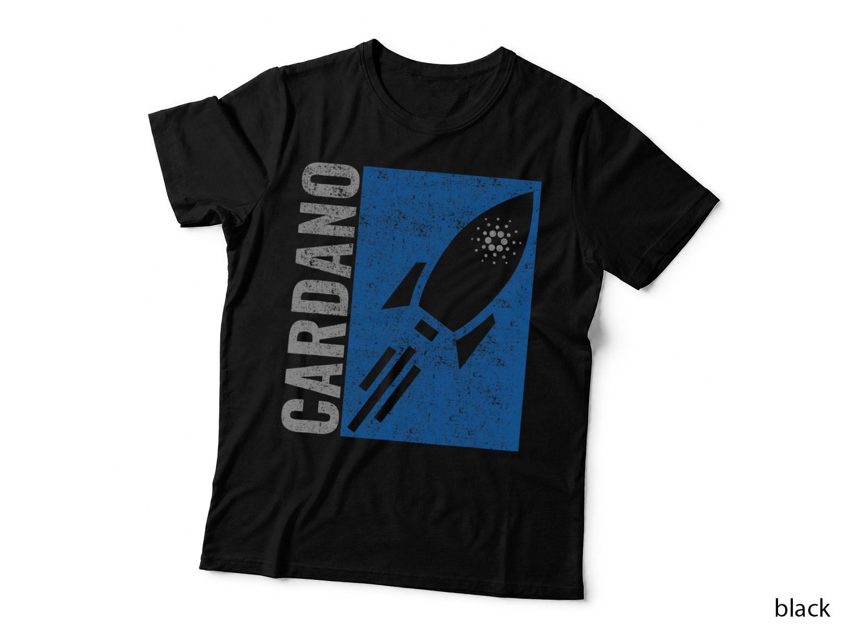 Cardano Crypto Vintage Retro Rocket T-Shirt