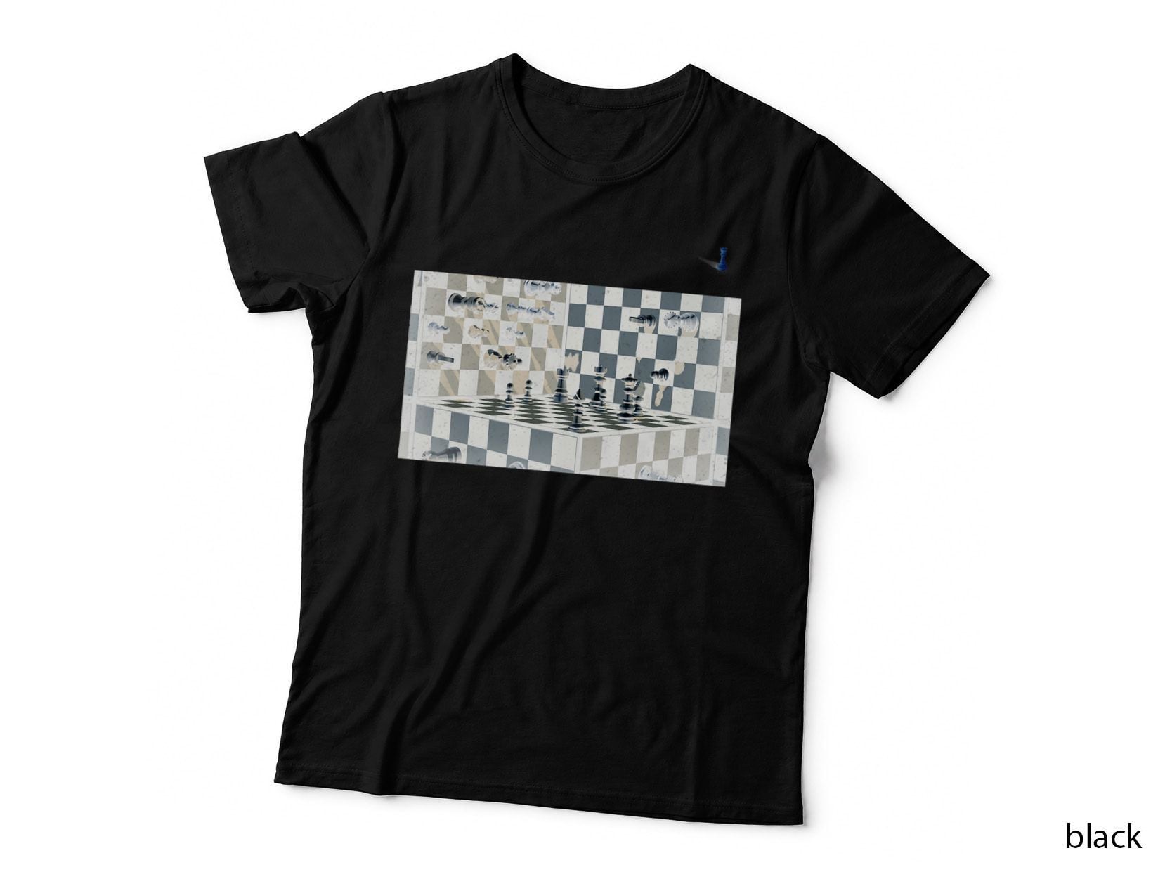 Chess 3D Psychedelic Retro Design Birthday Gift Idea Art Top T-Shirt