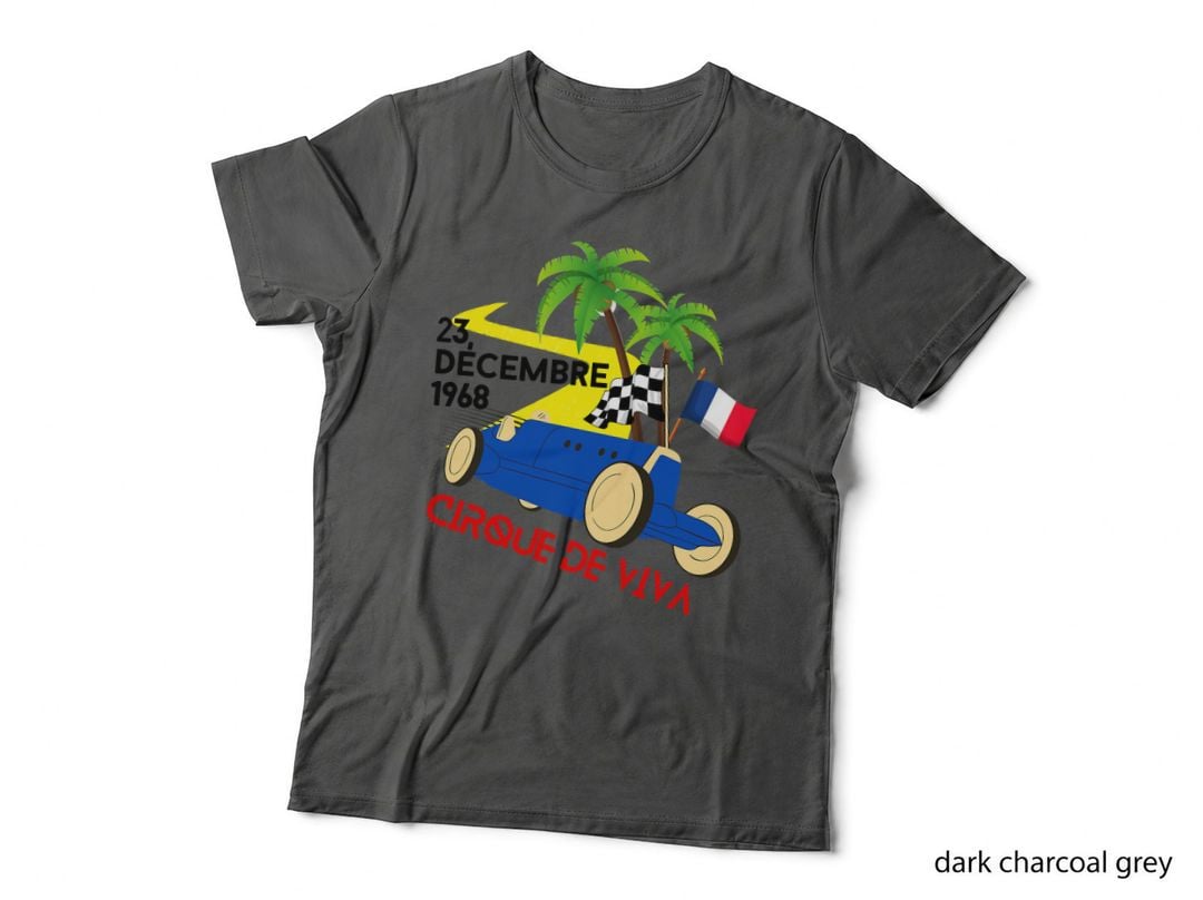 Cirque De Viva Vintage French Motorsports Auto Racing Race T-Shirt