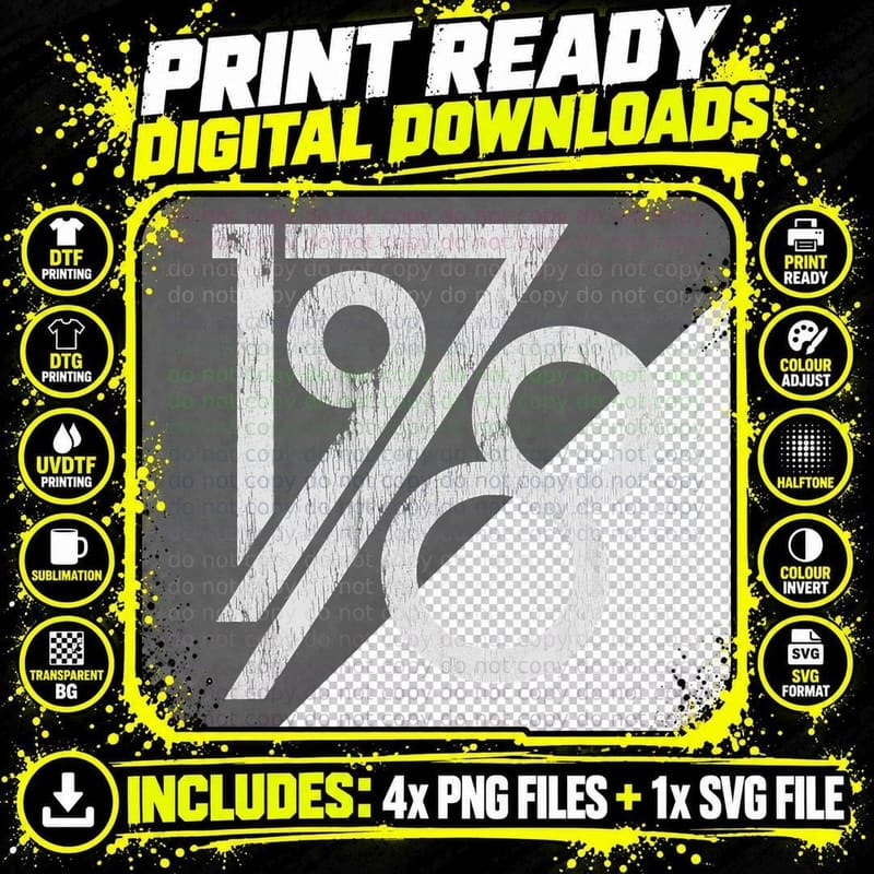 Classic Birthday T-Shirt, 1978 Anniversary Design Png SVG Digital Bundle