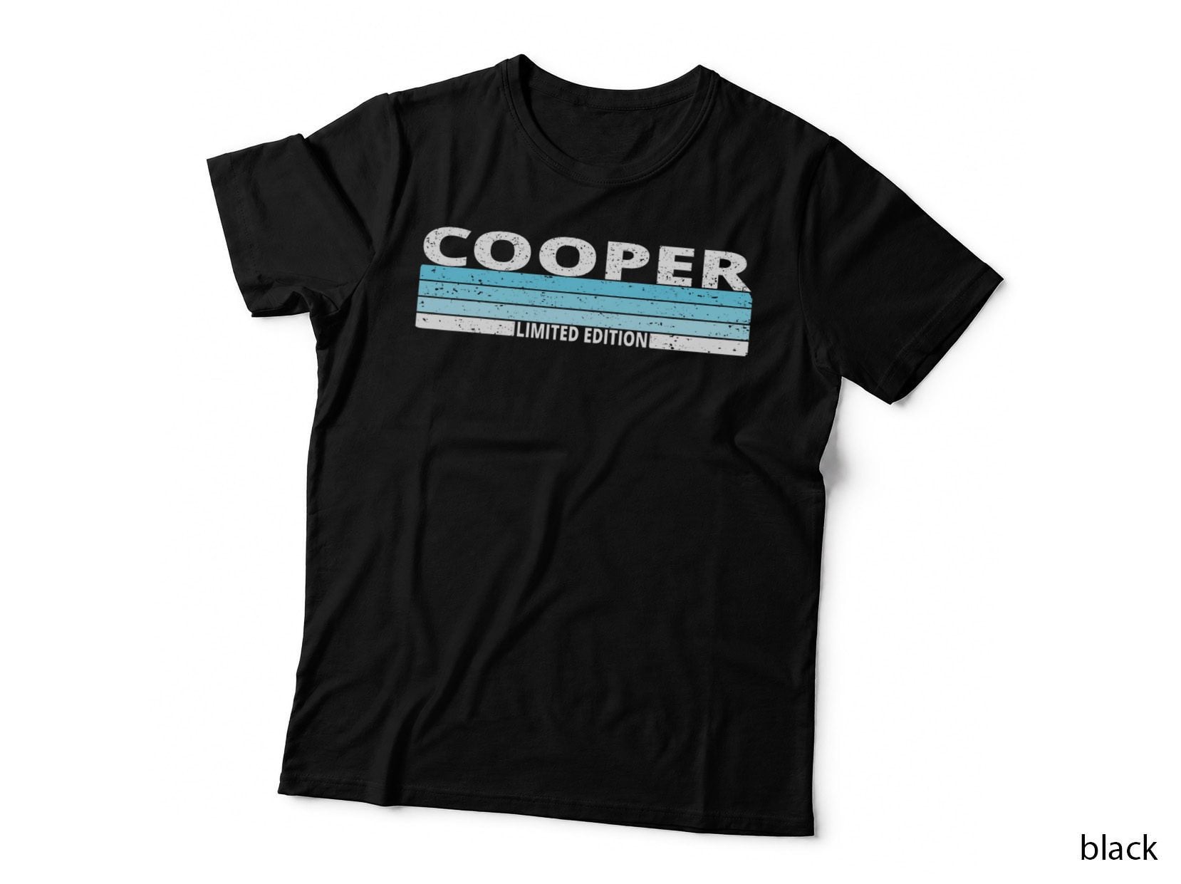 Cooper Surname Birthday Family Reunion 80s 90s Blue Sunset T-Shirt