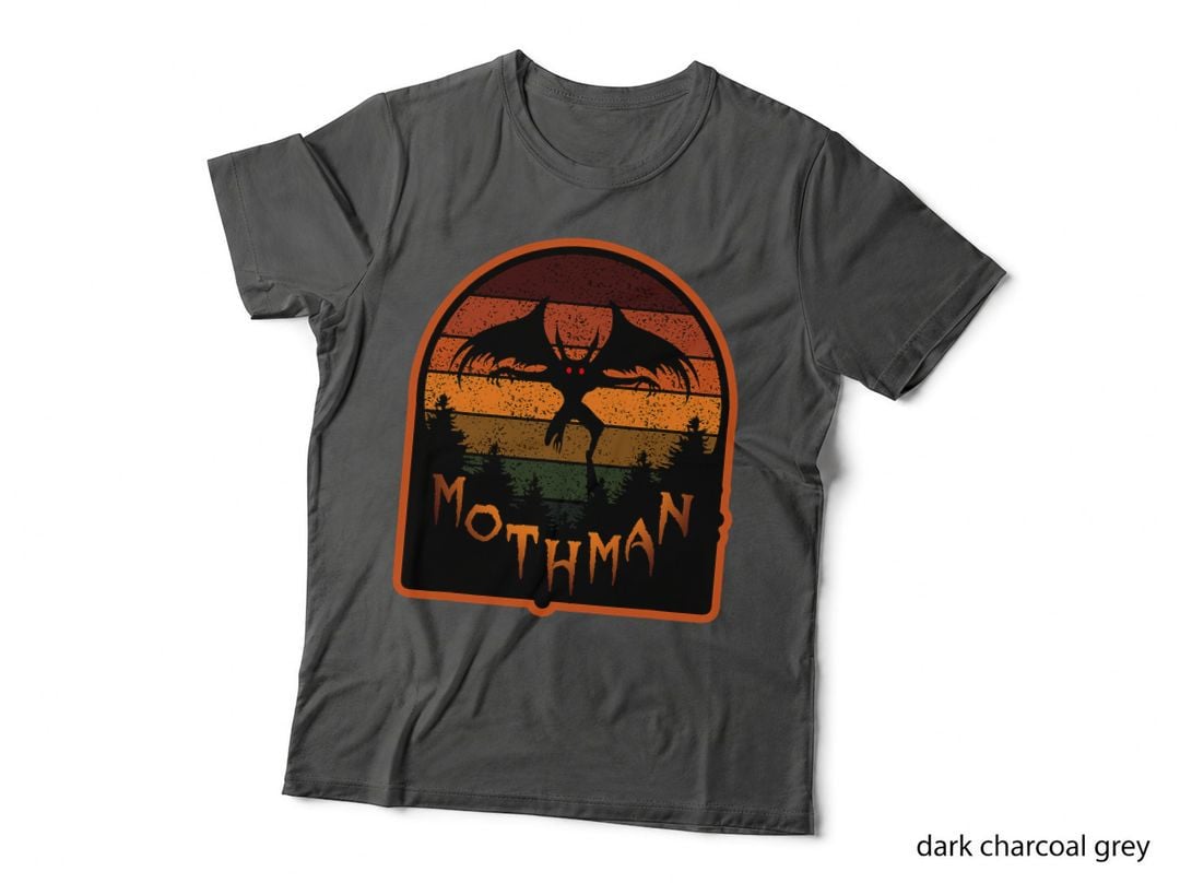 Cryptid Vintage Orange Mothman Folklore T-Shirt