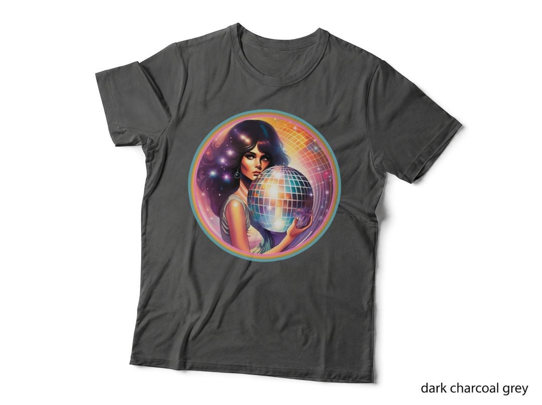 Disco Ball Decor Girls & Women Vintage Disco Ball 70s Fun T-Shirt
