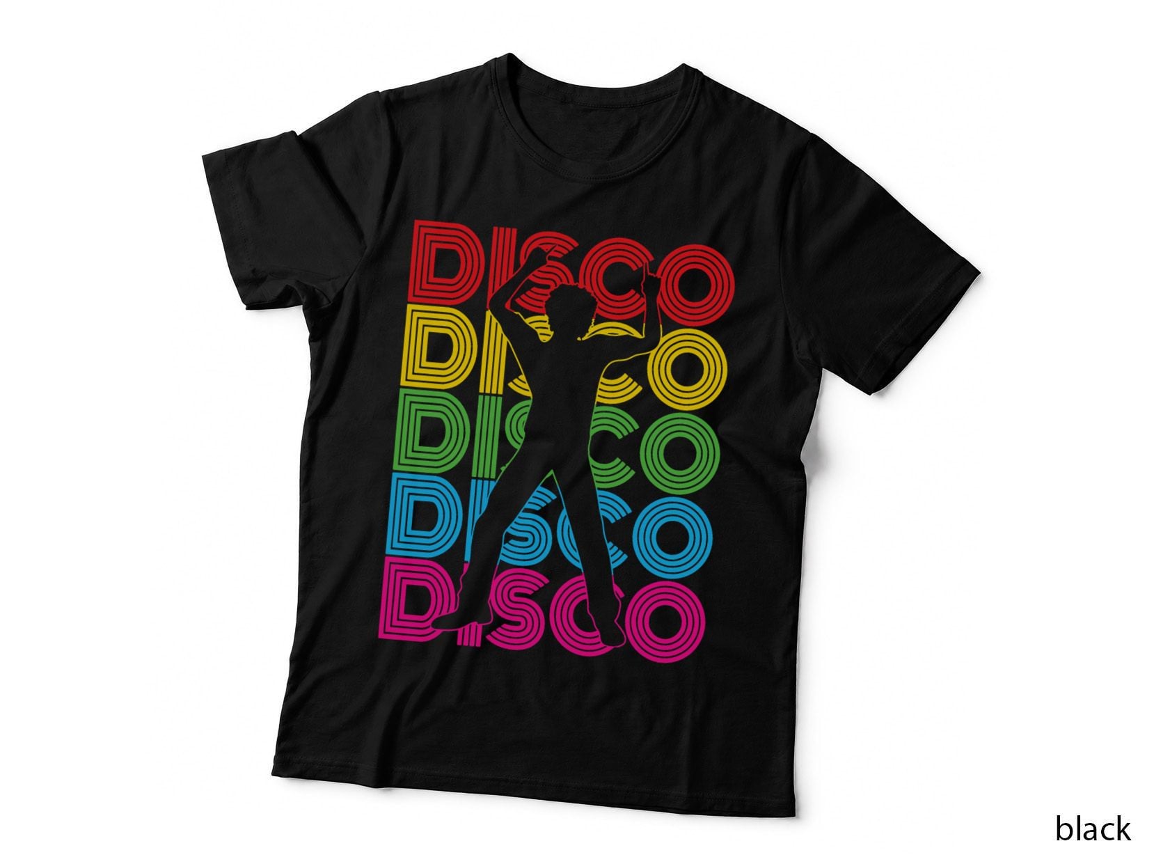 Disco Outfit Men 70s & 80s Costume, Dancing Party, Disco T-Shirt