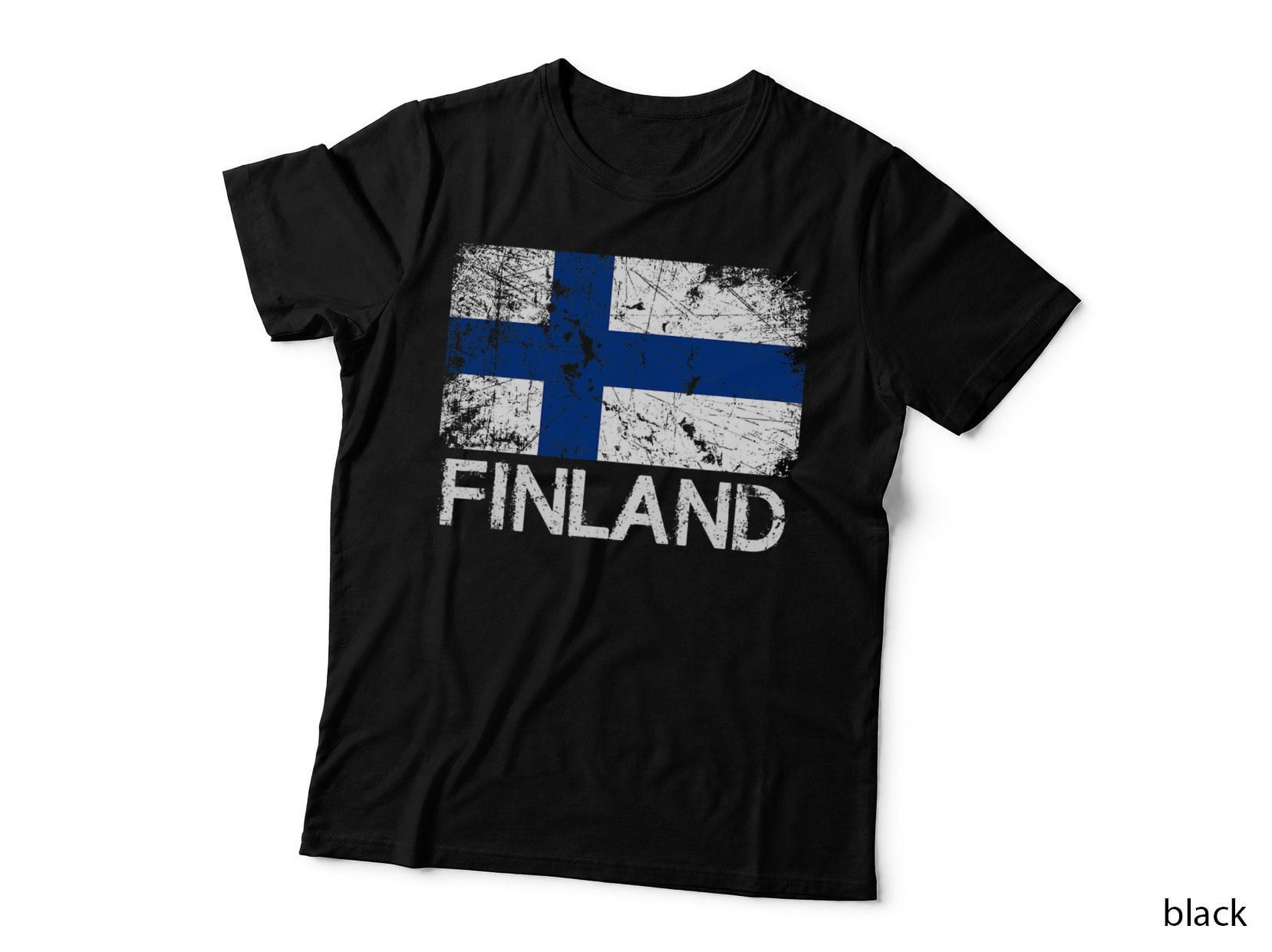 Finnish Flag T-Shirt Vintage Made in Finland Gift