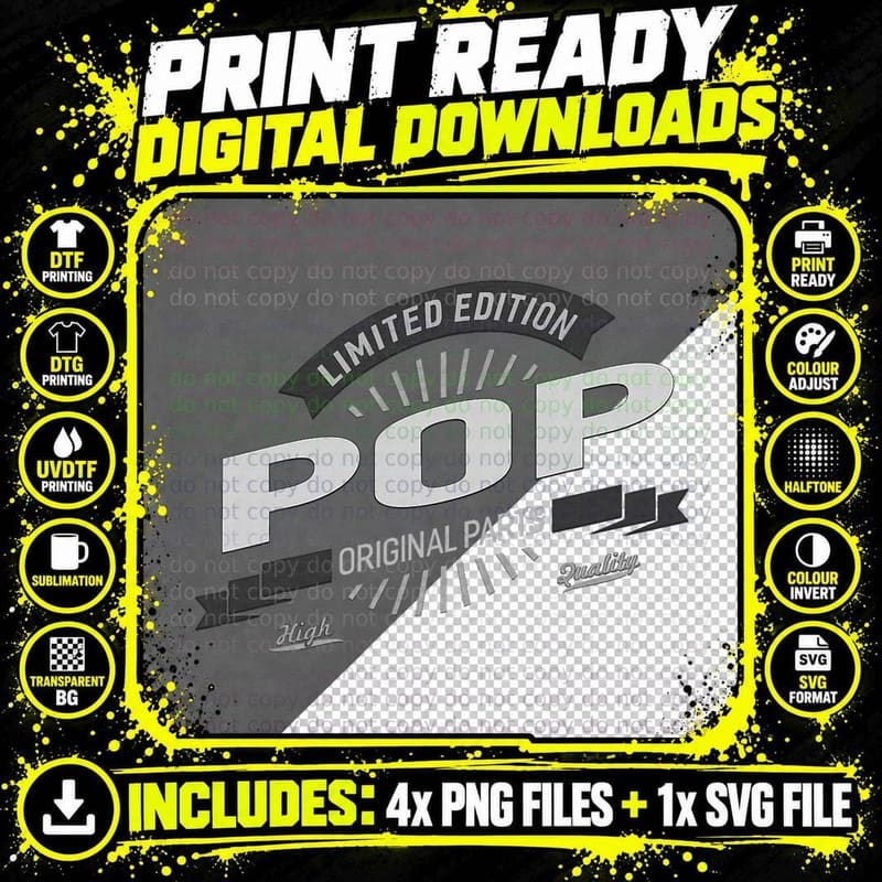 Graphic 365 Vintage Pop Original Fathers Day Men Grandpa Png SVG Digital Bundle