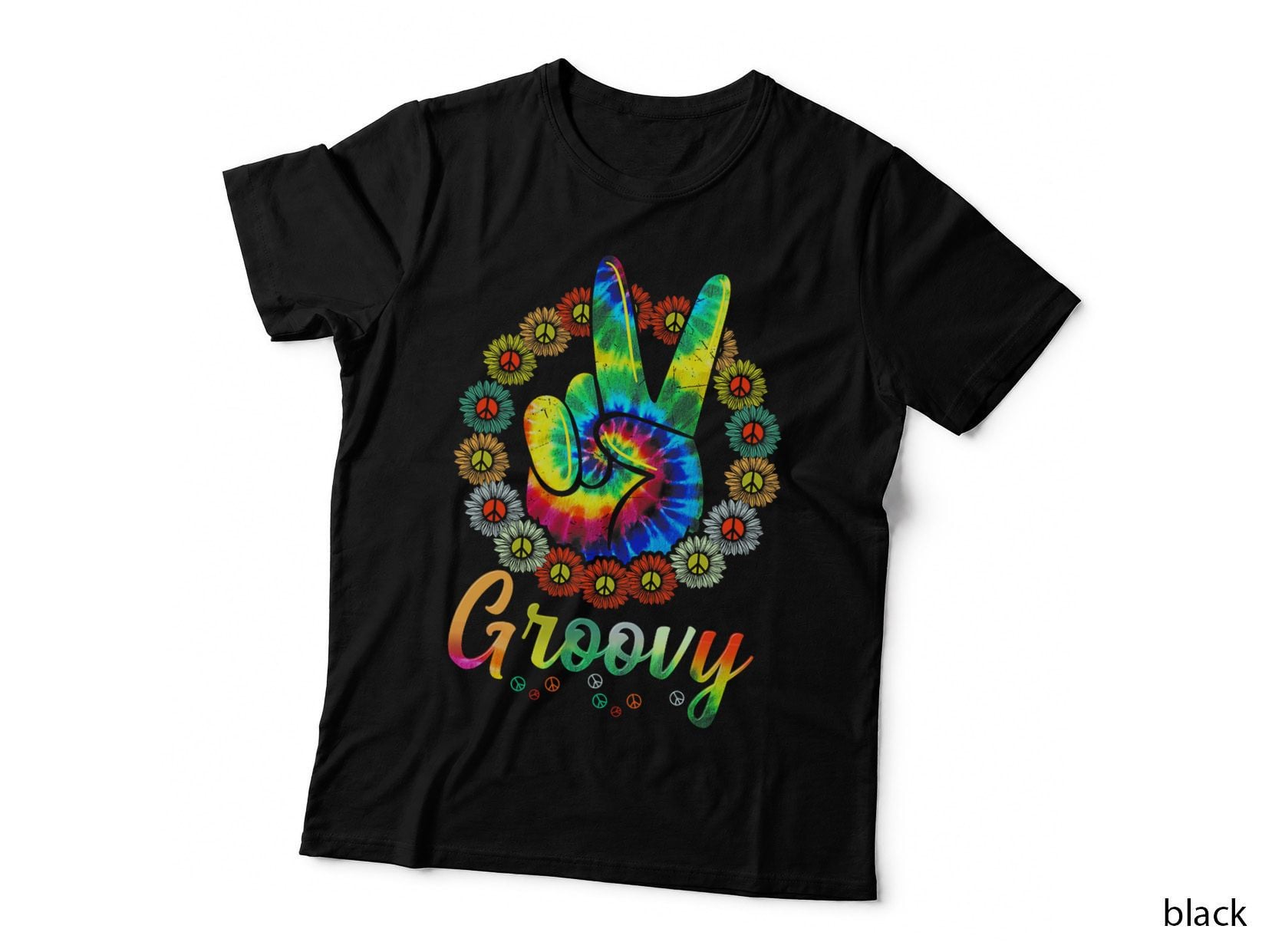 Groovy 70's Tie Dye Vintage 70s Retro 70's Hippie Costume T-Shirt